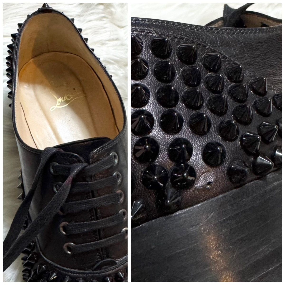 Christian Louboutin Authentic Christian Louboutin Freddie Studded Lace-Up Shoes Size US 7.5 / EU 40-41 - 6 Thumbnail