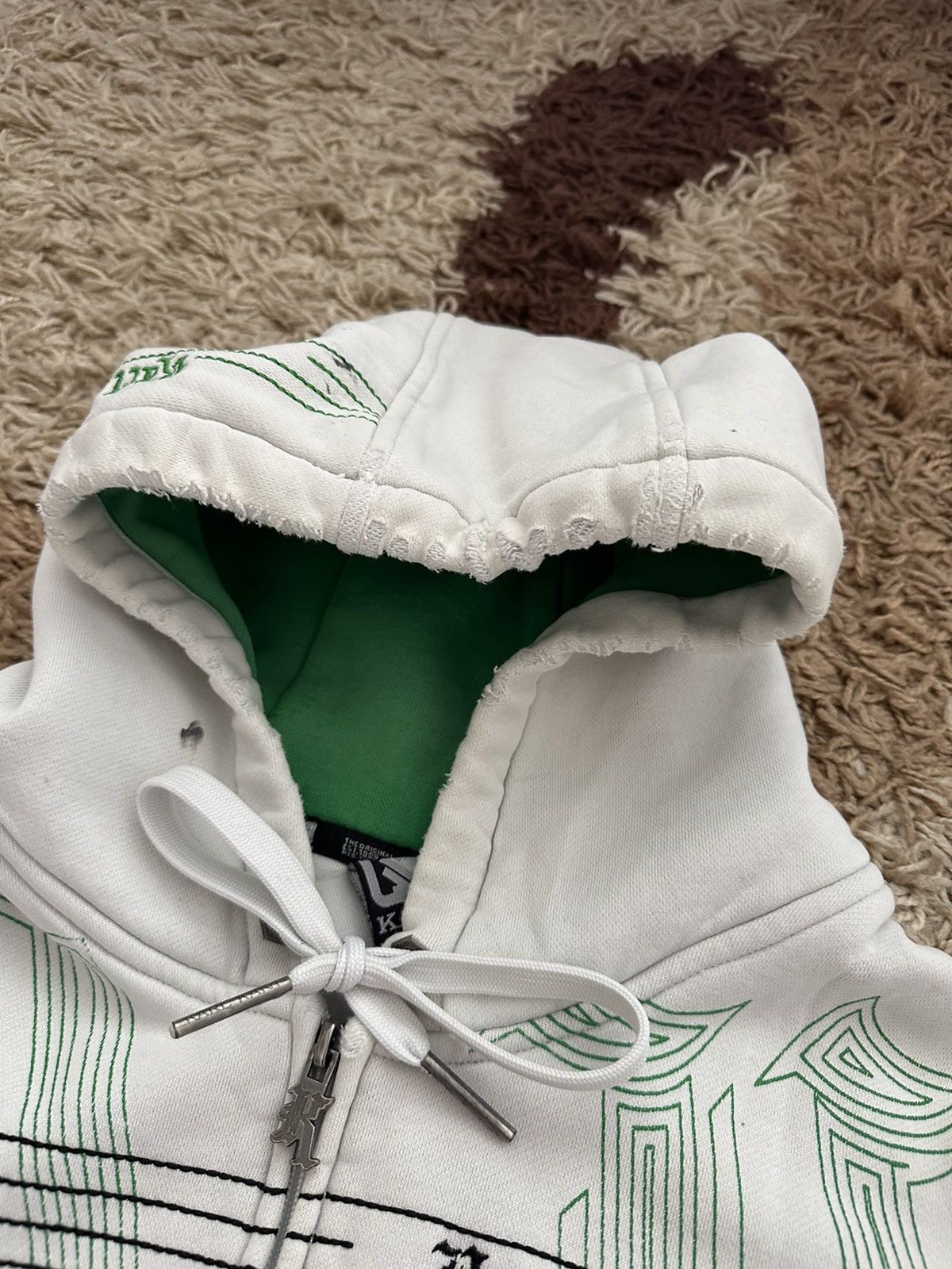Ecko Unltd. 🔥VINTAGE DISTRESSED TRASHED KARL KANI ZIP HOODIE🔥 Size US L / EU 52-54 / 3 - 6 Thumbnail