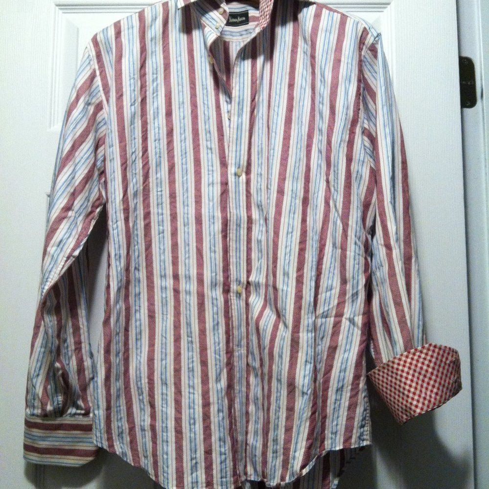 Neiman Marcus NEIMAN MARCUS MEN'S COTTON CASUAL SHIRT SIZE: M Size US M / EU 48-50 / 2 - 1 Thumbnail