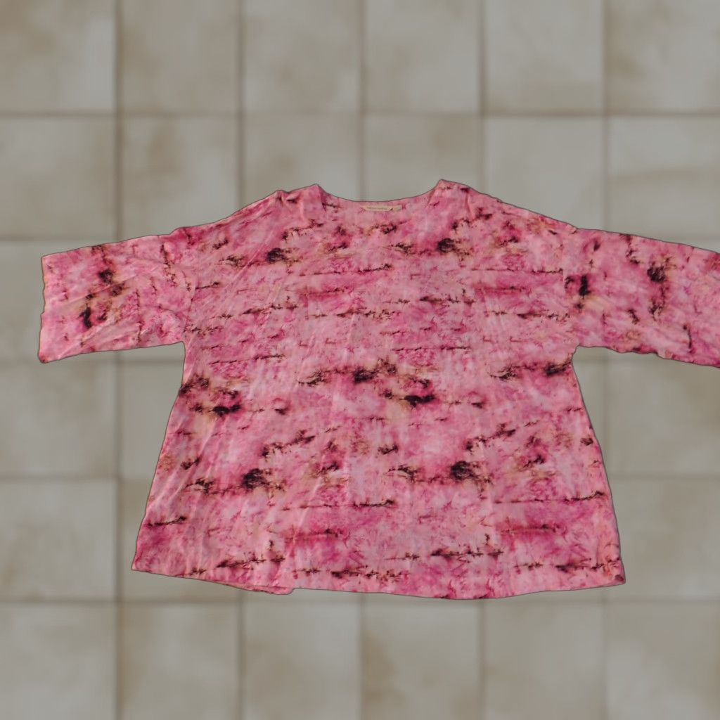Soft Surroundings Soft Surroundings Pink Tie Dye Knit 3/4 Sleeve Tunic Blouse 1X Womens Casual Travel Spring Summer Fall High Low Knit Shirt Size XL / US 12-14 / IT 48-50 - 1 Thumbnail