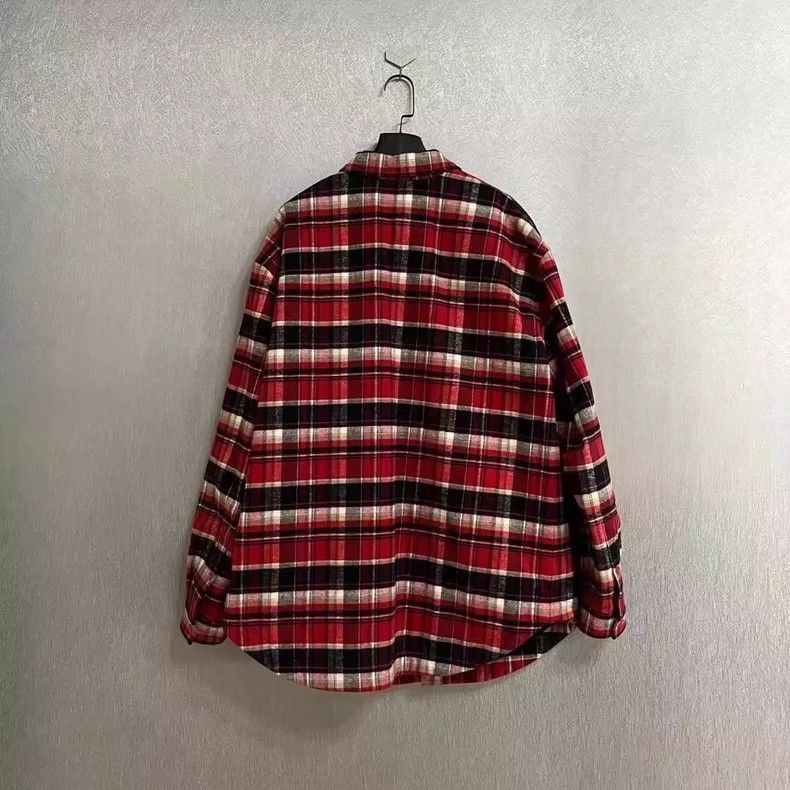 Balenciaga Balenciaga Red Black Plaid Cotton Shirt Jacket-2505 Size US M / EU 48-50 / 2 - 2 Thumbnail
