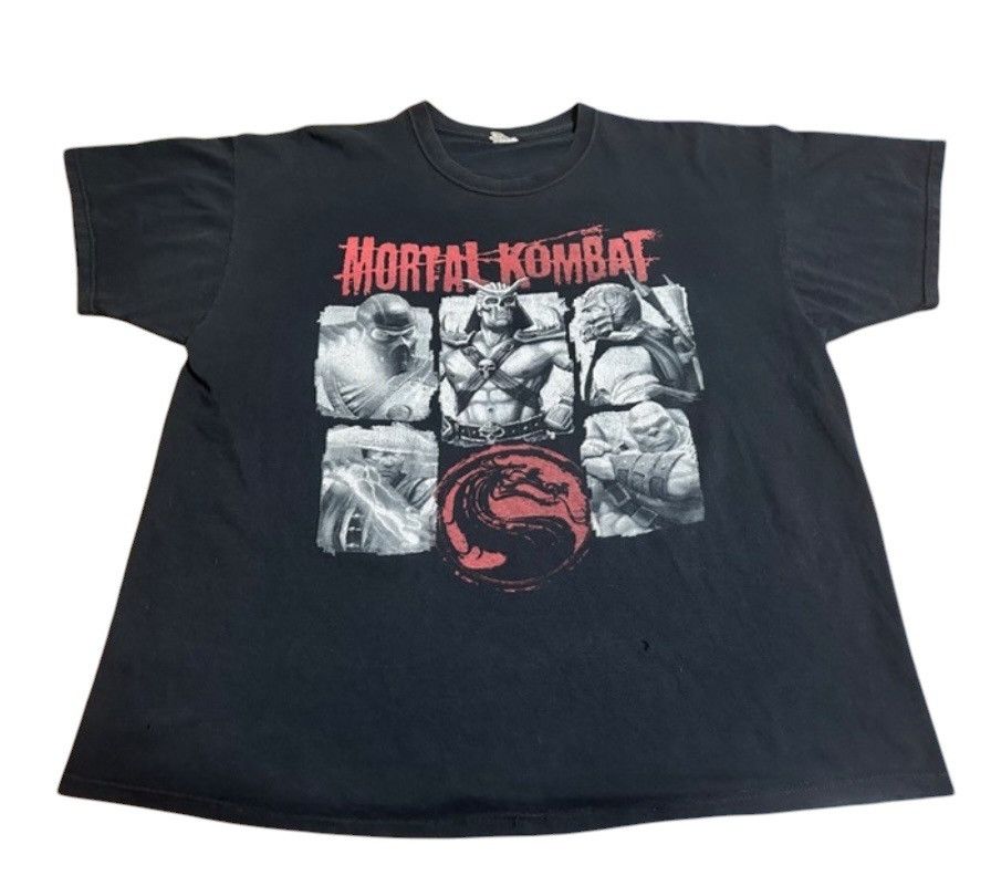 Vintage Vintage 90s Mortal Kombat Grid Tee JERZEES USA 2XL Size US XXL / EU 58 / 5 - 1 Thumbnail