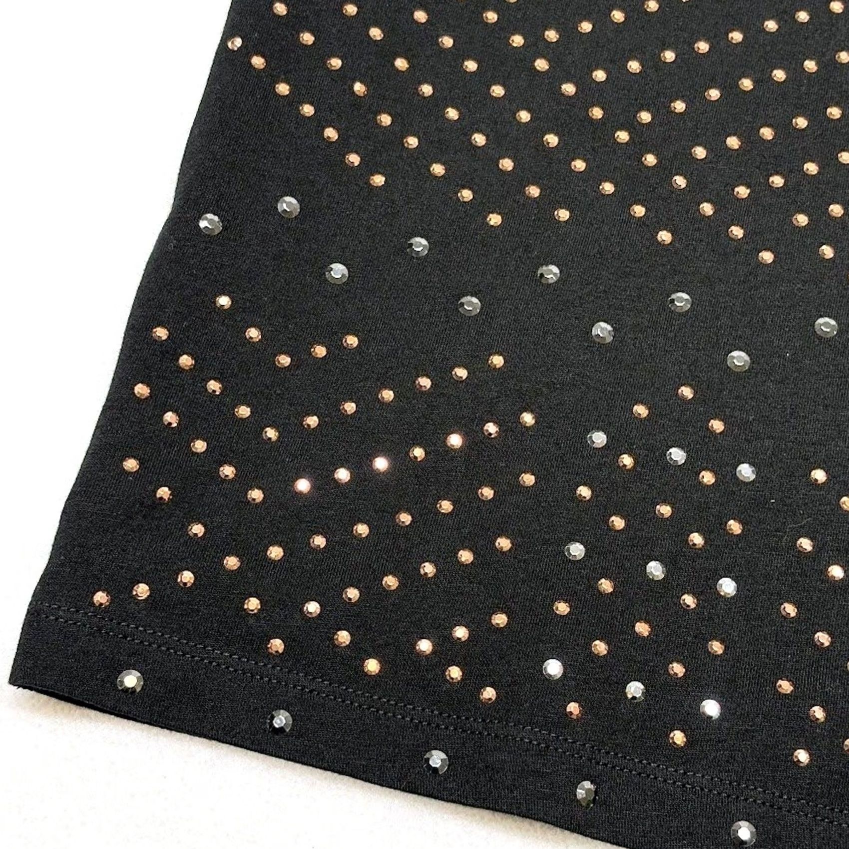 Express Express Black Stretch Mini Skirt L Studded Geometric Night Out Party/Cocktail Womens L Size 36" / US 14 / IT 50 - 6 Thumbnail