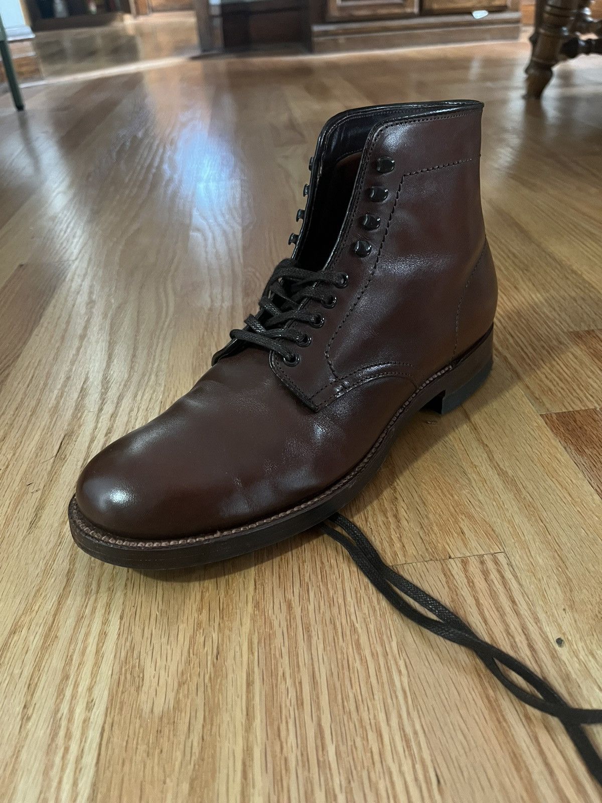 Alden Alden Plain Toe 379x Last Brown Calf Boots Size US 7.5 / EU 40-41 - 2 Thumbnail