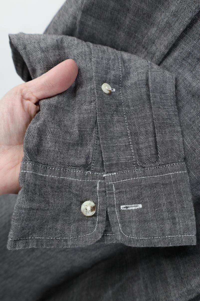 J.Crew J Crew Fit Chambray Collared Button Down Shirt Gray Cotton Size US L / EU 52-54 / 3 - 6 Thumbnail
