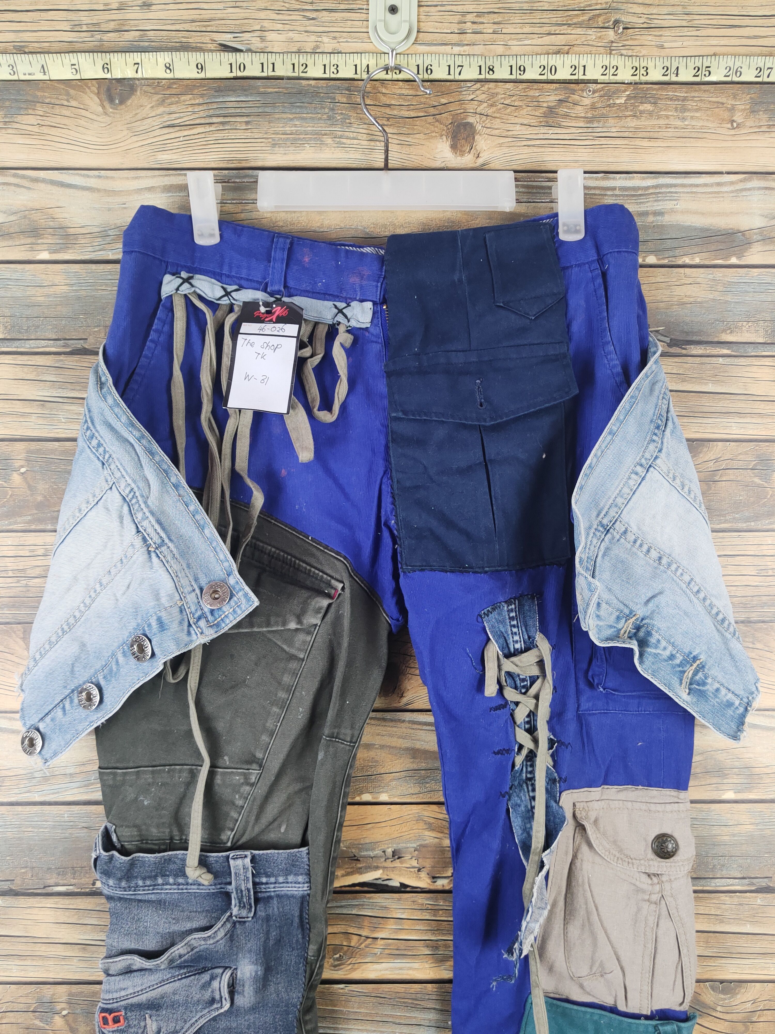 Japanese Brand DL Shop TK custom patchwork rework reconstruct Pants #46-026 Size US 31 - 4 Thumbnail