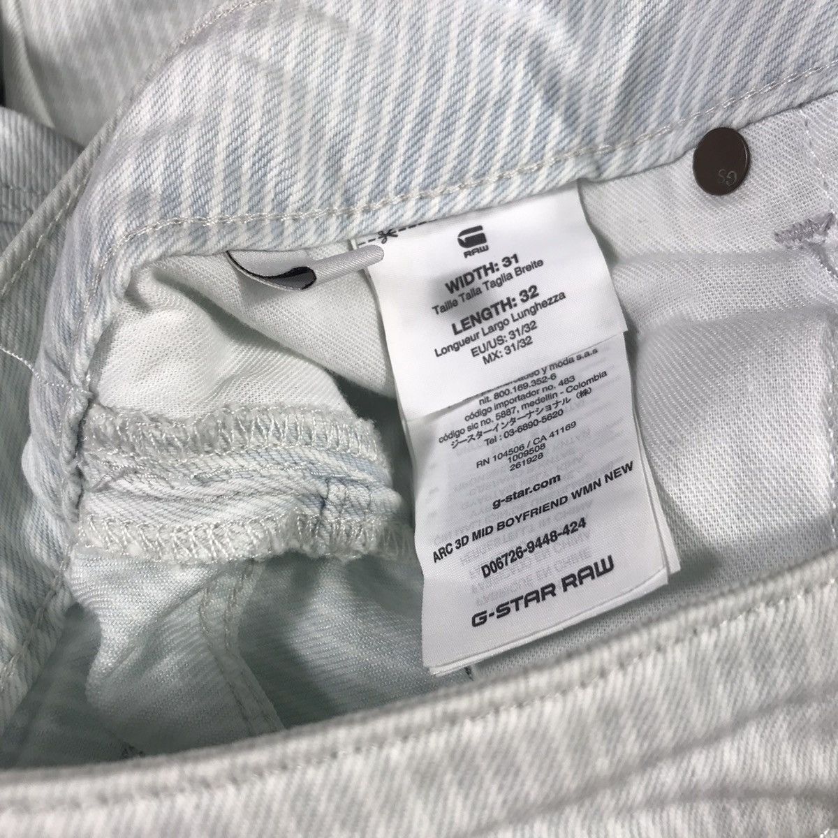 Vintage Vintage G-Star Baggy Wide Leg Striped Pants Streetwear 31 Size US 31 - 5 Thumbnail