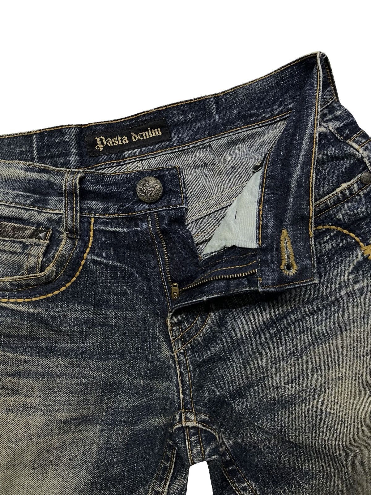 Japanese Brand Vintage Pasta Denim Jeans | Vintage Faded Wash | W31 Size US 31 - 10 Thumbnail