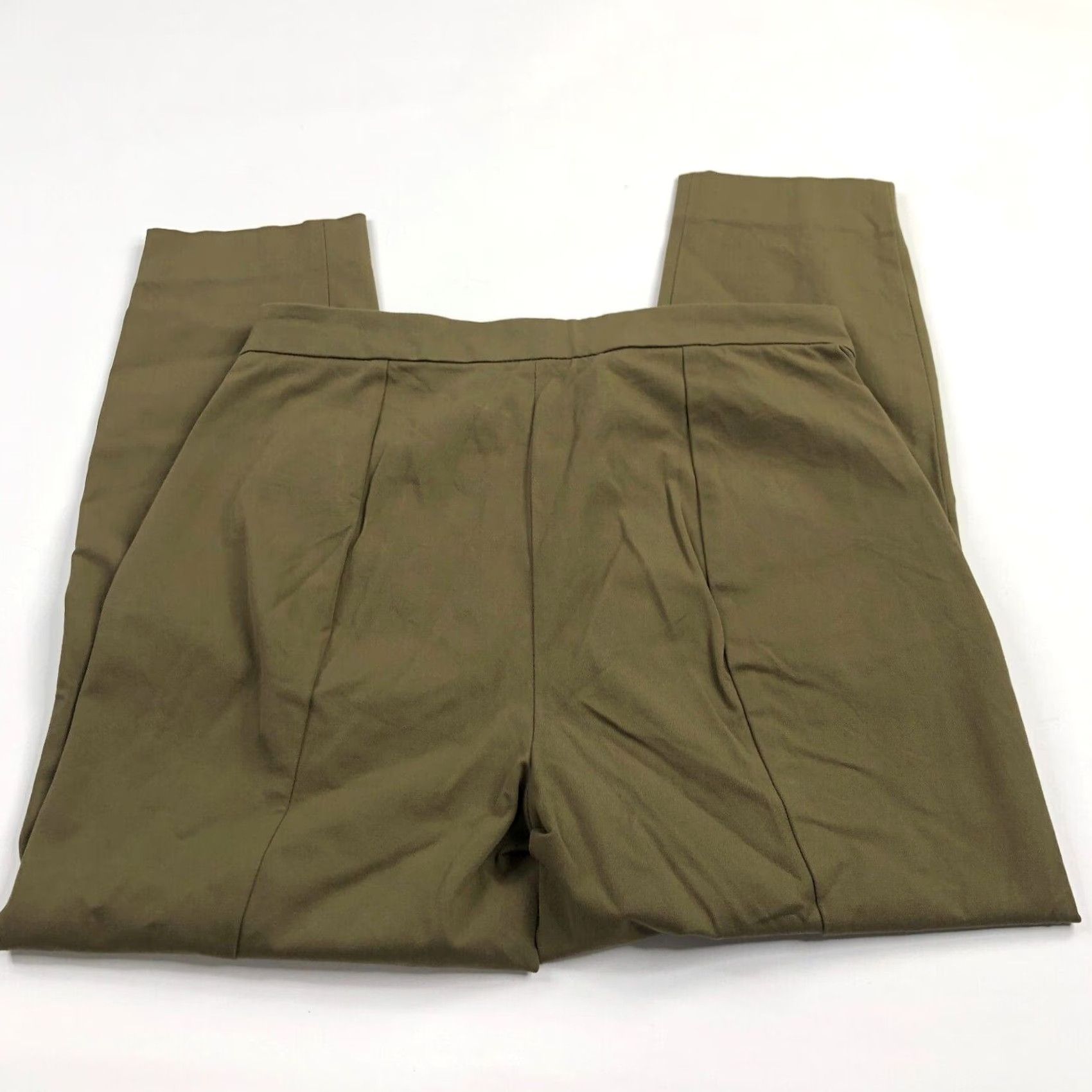 Everlane Everlane Women's 8 Pull On Business Casual Tapered Pant Green EUC Size 30" / US 8 / IT 44 - 2 Thumbnail