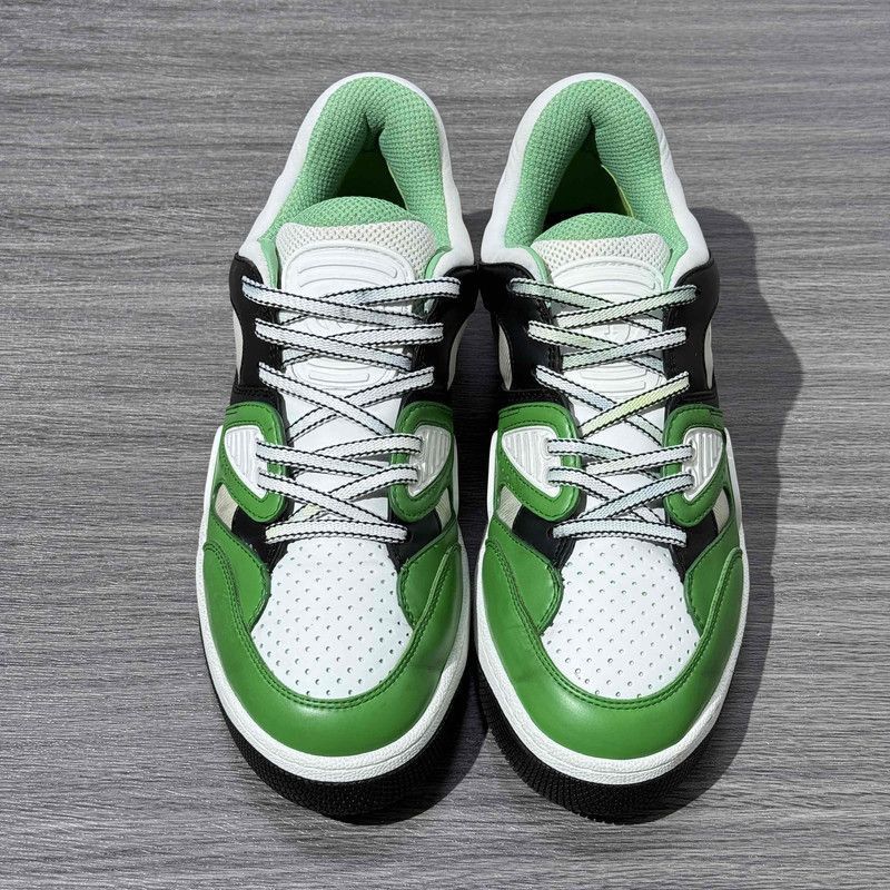 Gucci Gucci Green White Black Low-Top Sneakers - Size US 8 / EU 41 - 2 Thumbnail