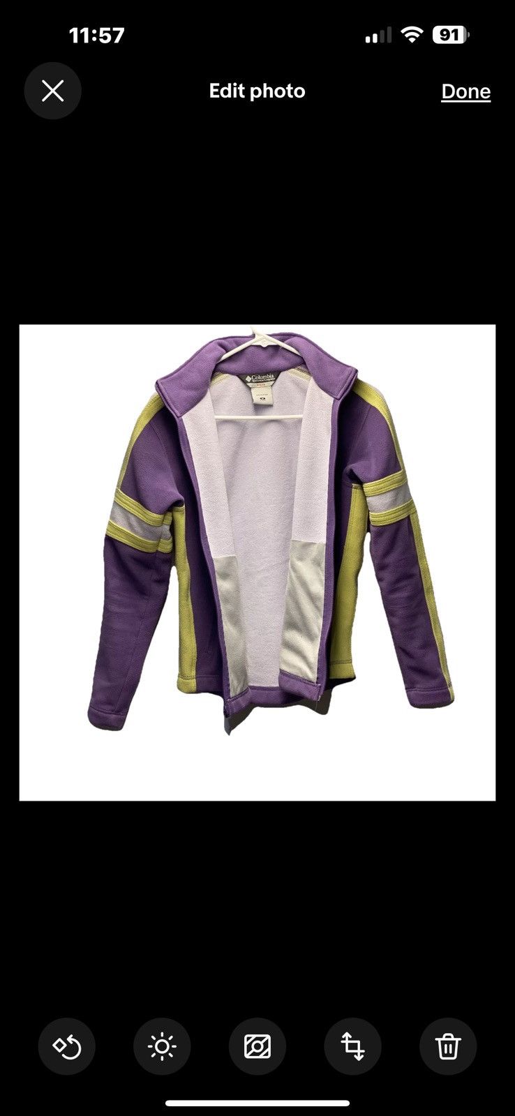 Columbia Columbia XCO Full ZIP Fleece Womens Med 25” Long 16” Across Size M / US 6-8 / IT 42-44 - 2 Thumbnail