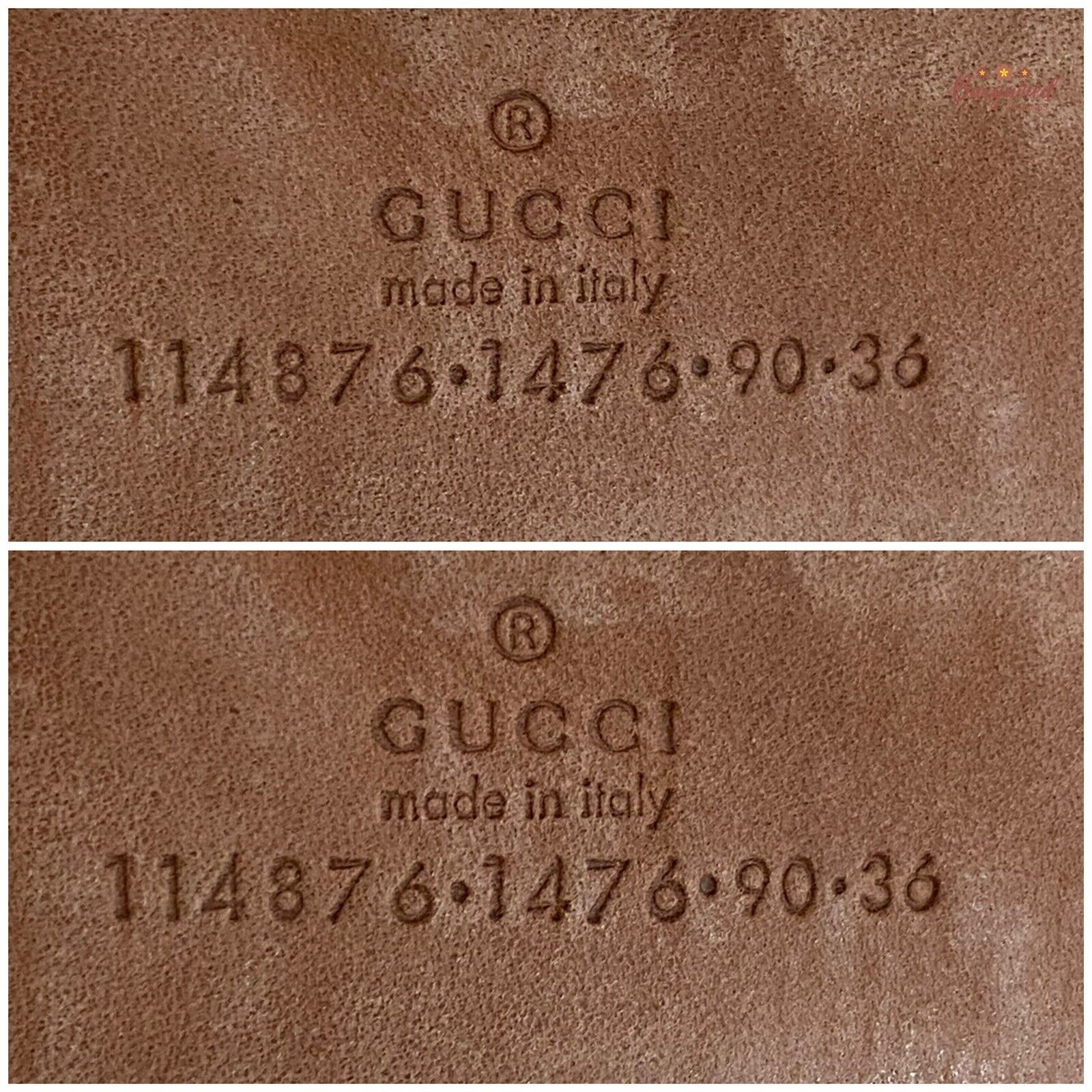 Gucci Gucci Monogram Canvas Leather GOLD Interlocking Buckle Belt Size 32 - 7 Thumbnail