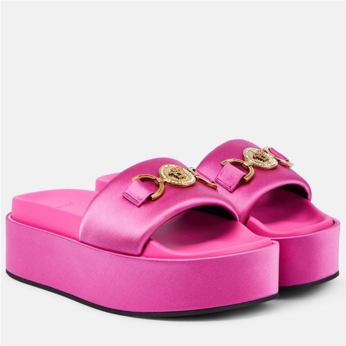 Versace Versace - Medusa Biggie satin platform sandals Size US 6 / IT 36 - 3 Thumbnail
