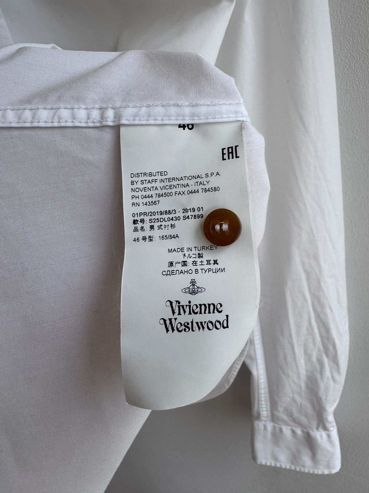 Vivienne Westwood Vivienne Westwood White Button Down Shirt Long Sleeve Size US M / EU 48-50 / 2 - 7 Thumbnail