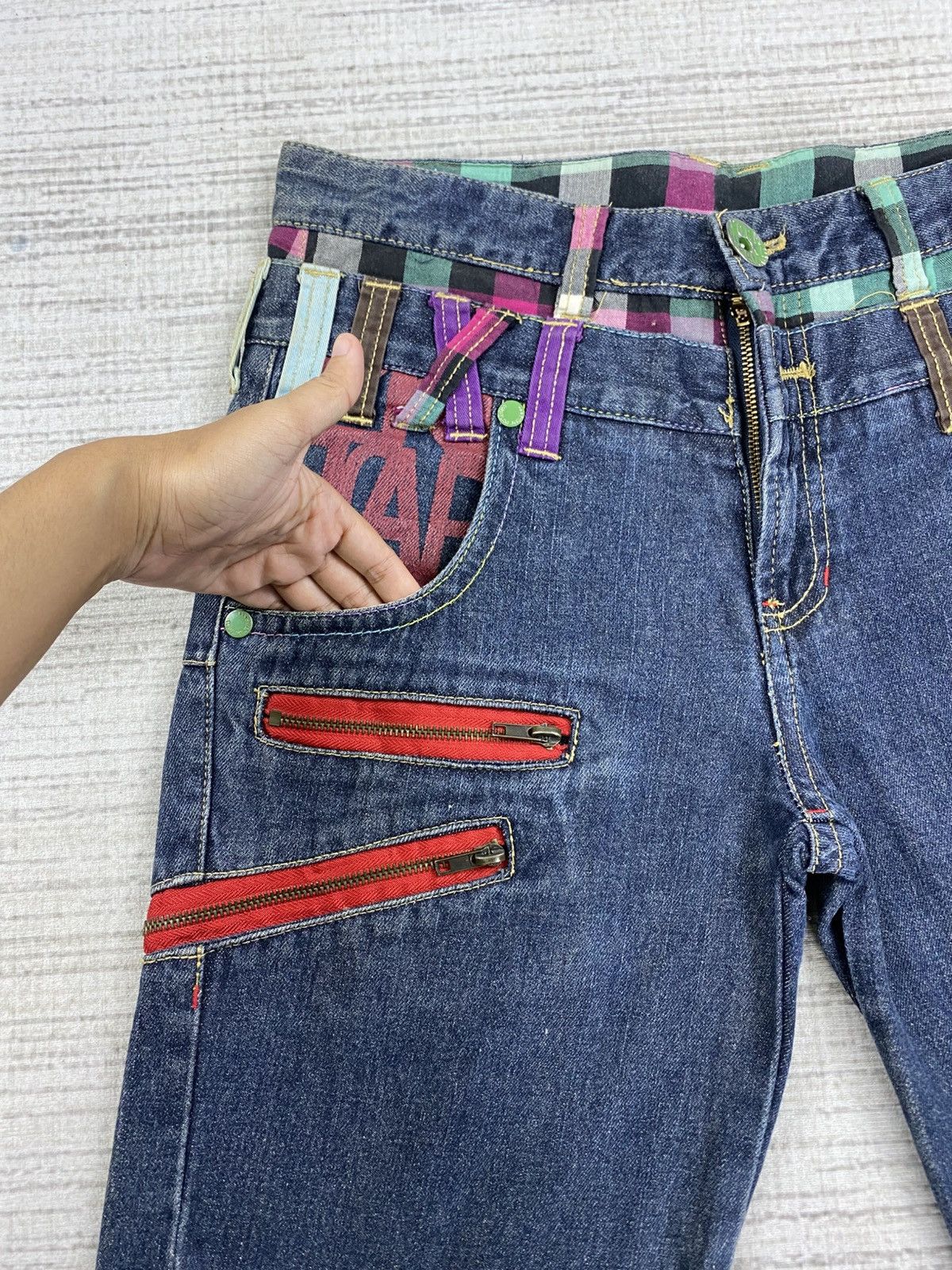 Hysteric Glamour Vintage Corn Flake Jeans Double Waist Rare Denim Jeans Size US 31 - 11 Thumbnail