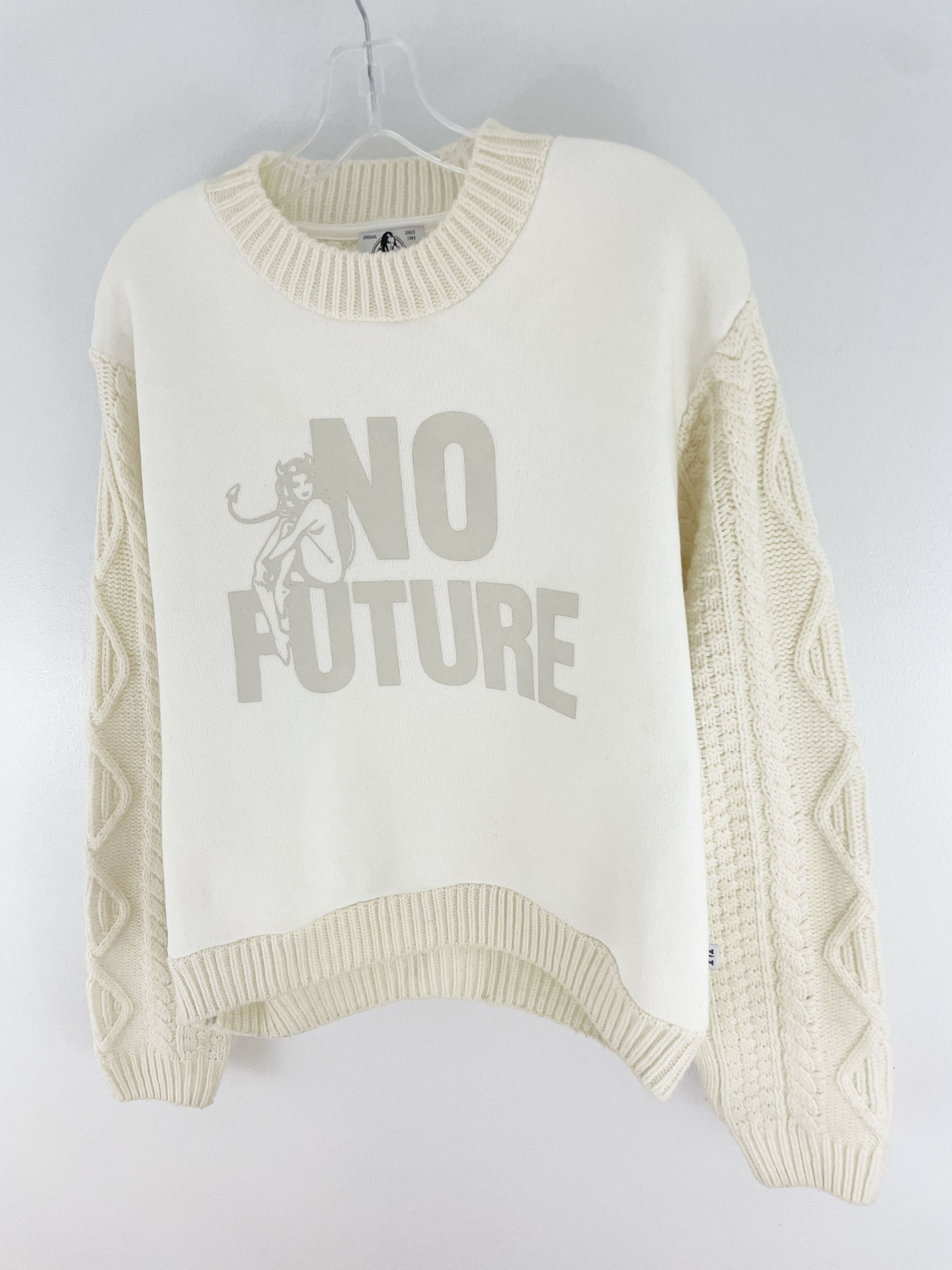 Hysteric Glamour No Future Cableknit Sweater Size US M / EU 48-50 / 2 - 2 Thumbnail