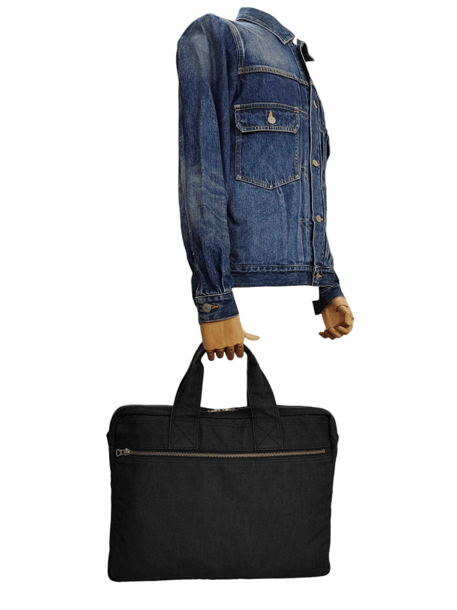 Porter Vintage Porter Japan Black Faded Canvas Briefcase Tote Bag Size ONE SIZE - 1 Thumbnail