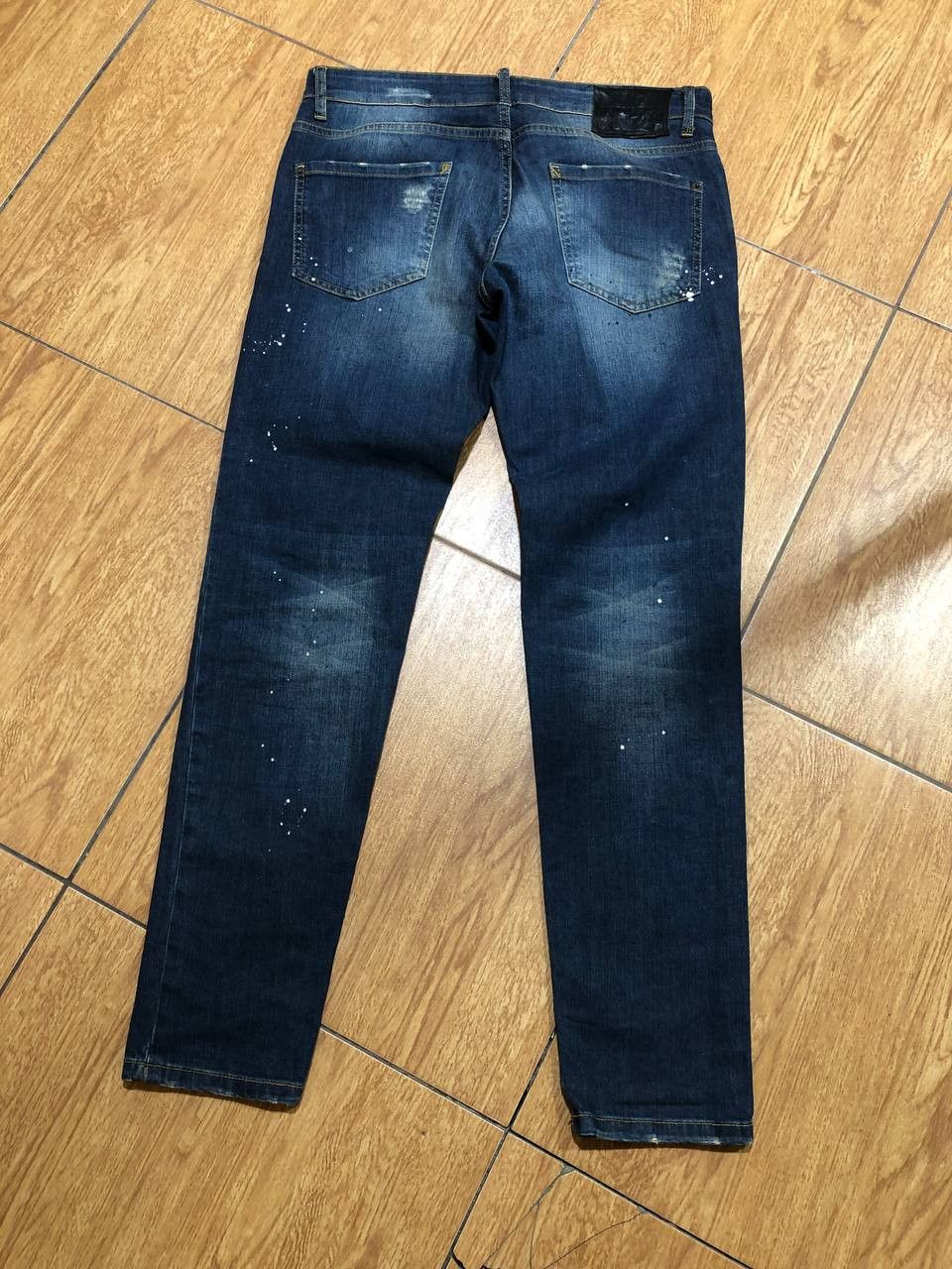 Dsquared2 DSQUARED2 Wash Denim Distressed Straight Jeans Size US 34 / EU 50 - 20 Thumbnail