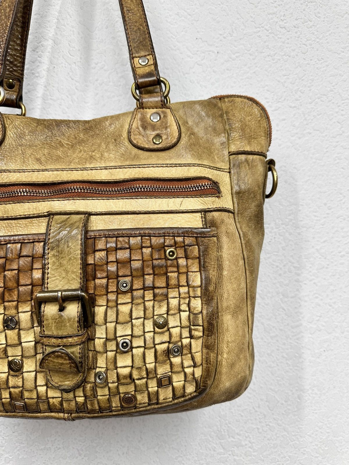 A.S.98 Vintage AS 98 Metal Zip Design Leather Bag Dolce Gabbana GOA Size ONE SIZE - 5 Thumbnail