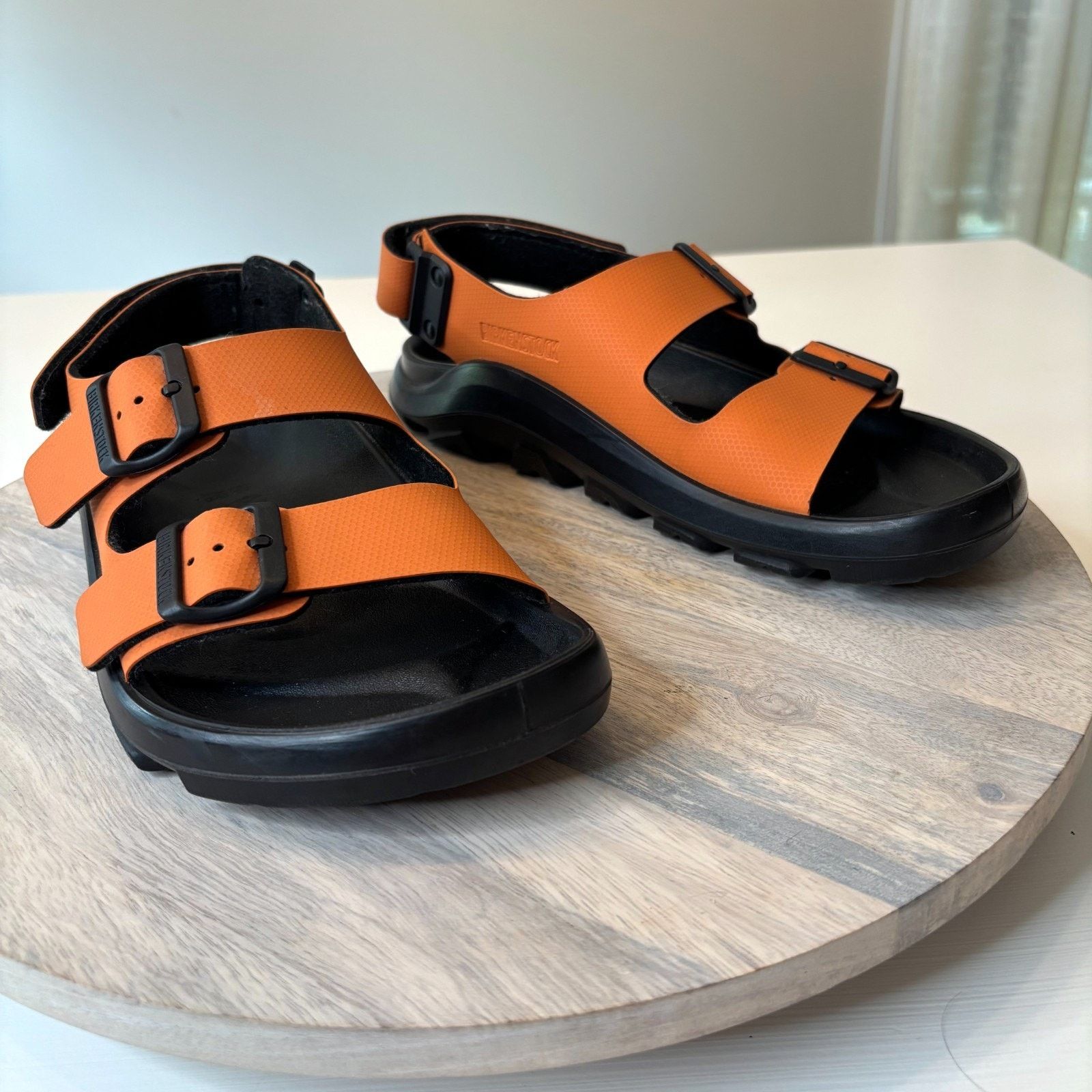Birkenstock Birkenstock Tatacoa Sandals Orange Black Rugged Trail L9 M7 Size US 7 / EU 40 - 2 Thumbnail