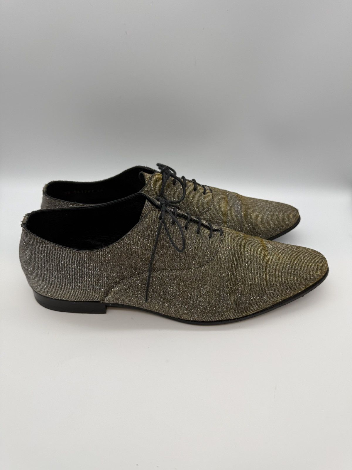 Saint Laurent Paris SAINT LAURENT PARIS-Gold/Silver Lurex Metallic Oxford Derby Size US 11 / EU 44 - 4 Thumbnail