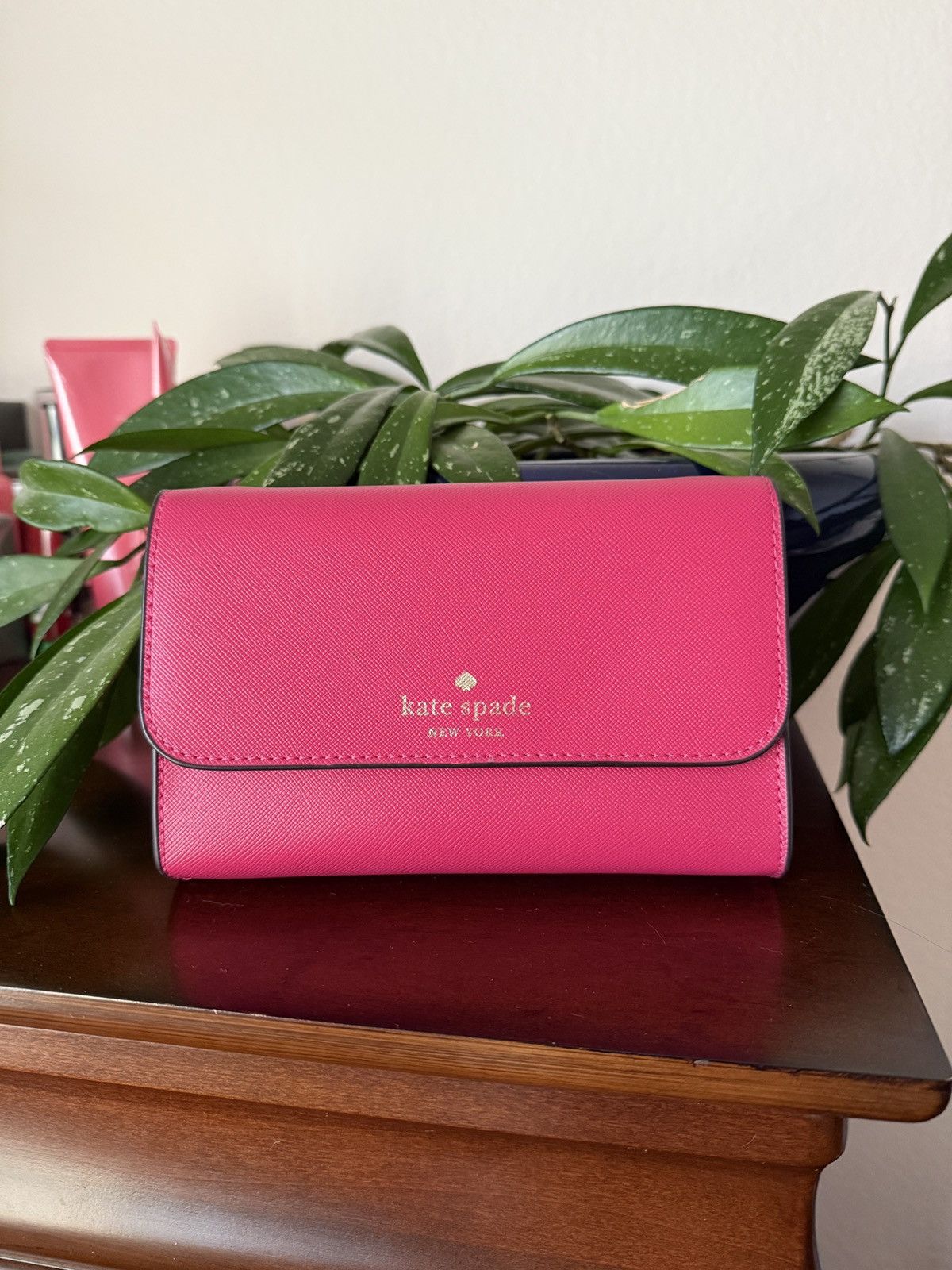 Kate Spade Kate Spade Brynn Small Flap Crossbody Bag Clutch, Pink Ruby Size ONE SIZE - 1 Thumbnail