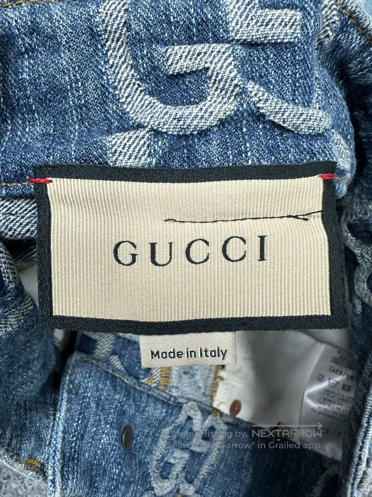 Gucci Guicci Blue Aged Patchwork Old Flower Full Print Shorts| Size 23" - 3 Thumbnail