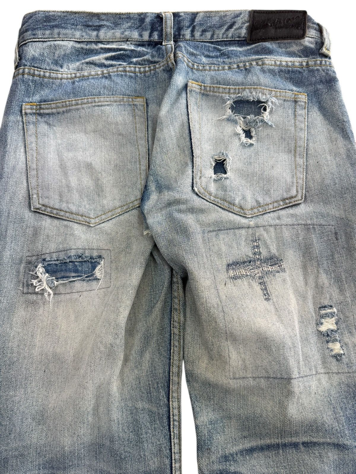 JACKROSE Vintage Jackrose Distressed Light Wash Flare Jeans Size US 29 - 5 Thumbnail