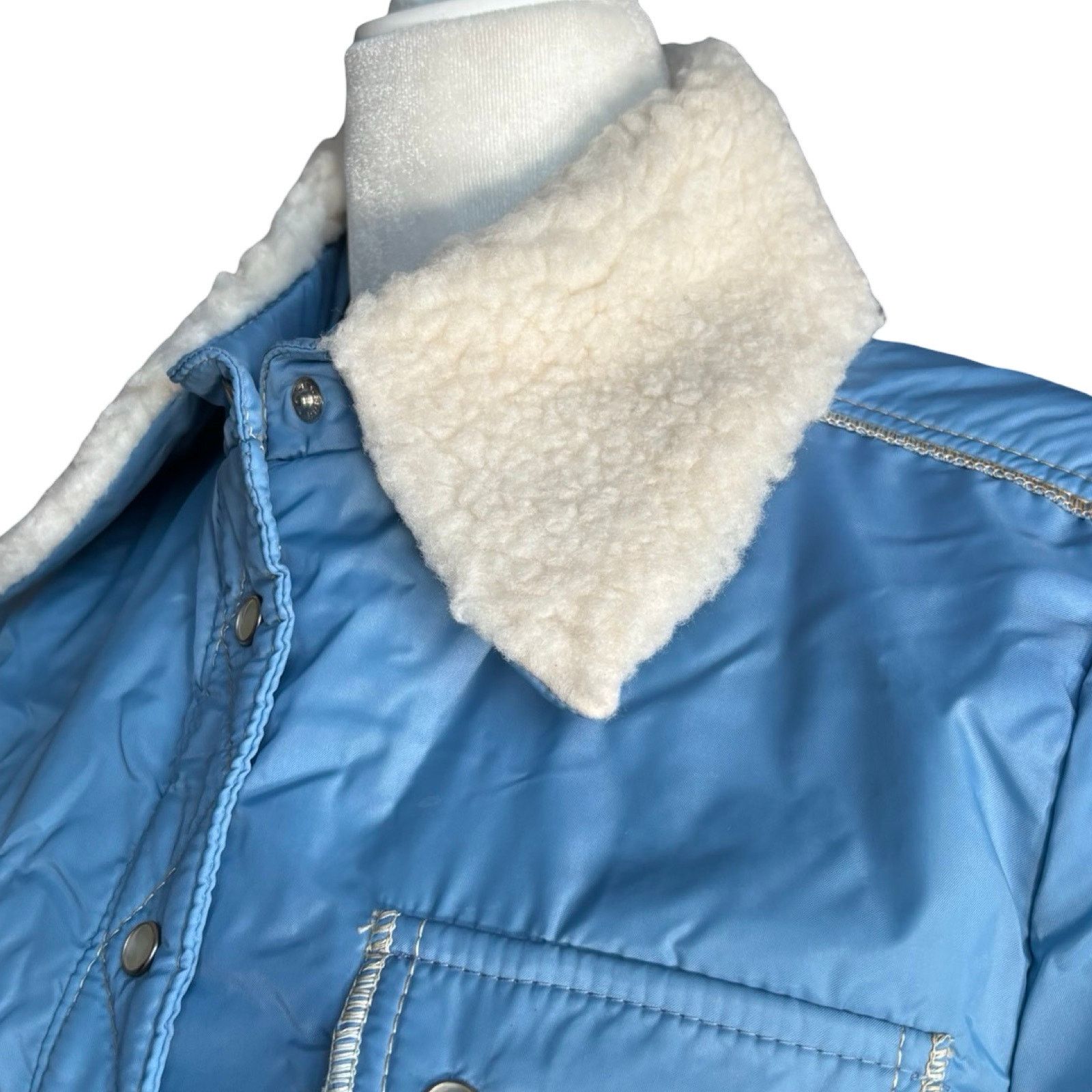 Vintage Vintage White Stag Blue Puffer Coat Sherpa Collar Winter Size M / US 6-8 / IT 42-44 - 8 Thumbnail