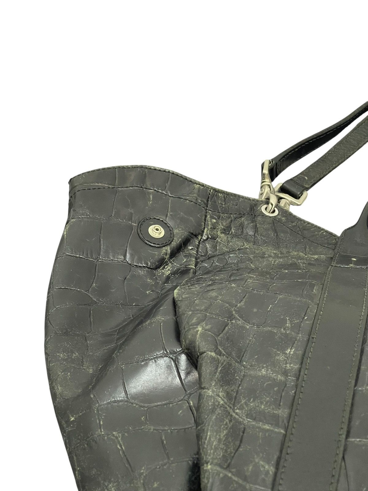 Genuine Leather Crocodile Embossed Daniel & Bob Leather Shoulder Bag 1🟩2 Size ONE SIZE - 20 Thumbnail