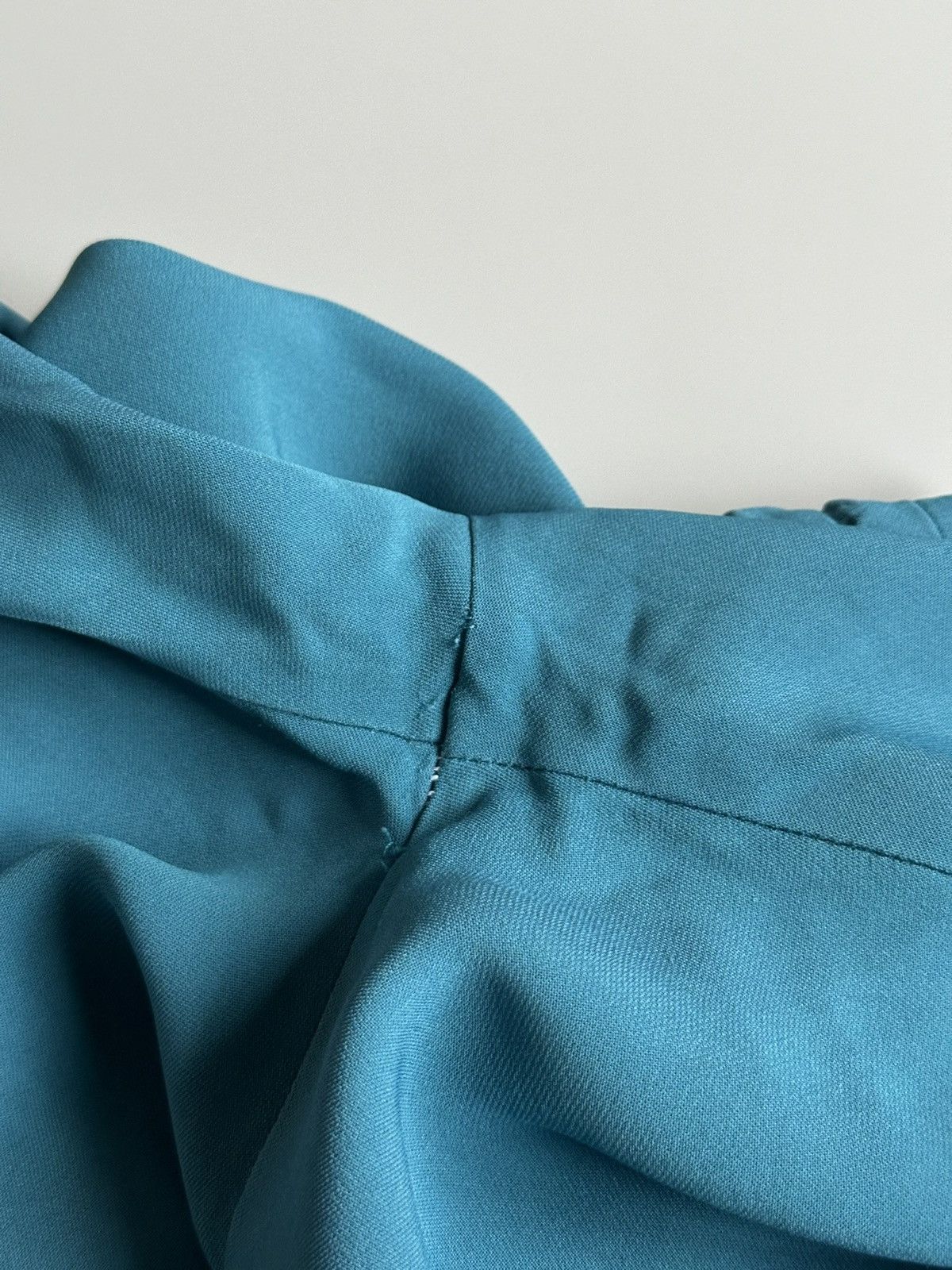 Adidas Stella McCartney Teal Aqua Blue Rayon Pants Straight Size 40 Size 27" / US 4 / IT 40 - 5 Thumbnail