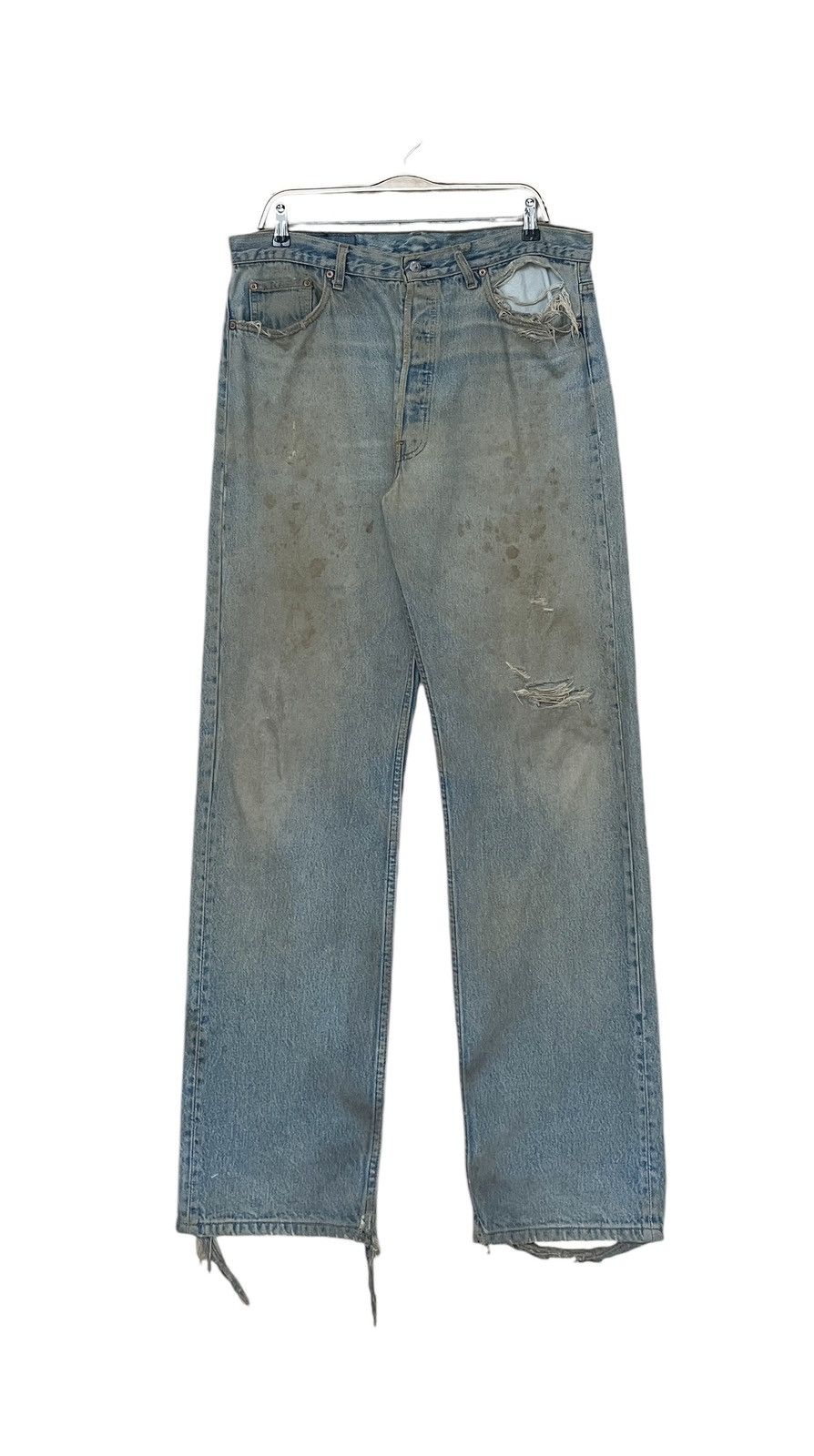 Levi's 38x32 Vintage Brand Levi’s 501 Distressed Jeans 1990s Size US 32 / EU 48 - 1 Thumbnail