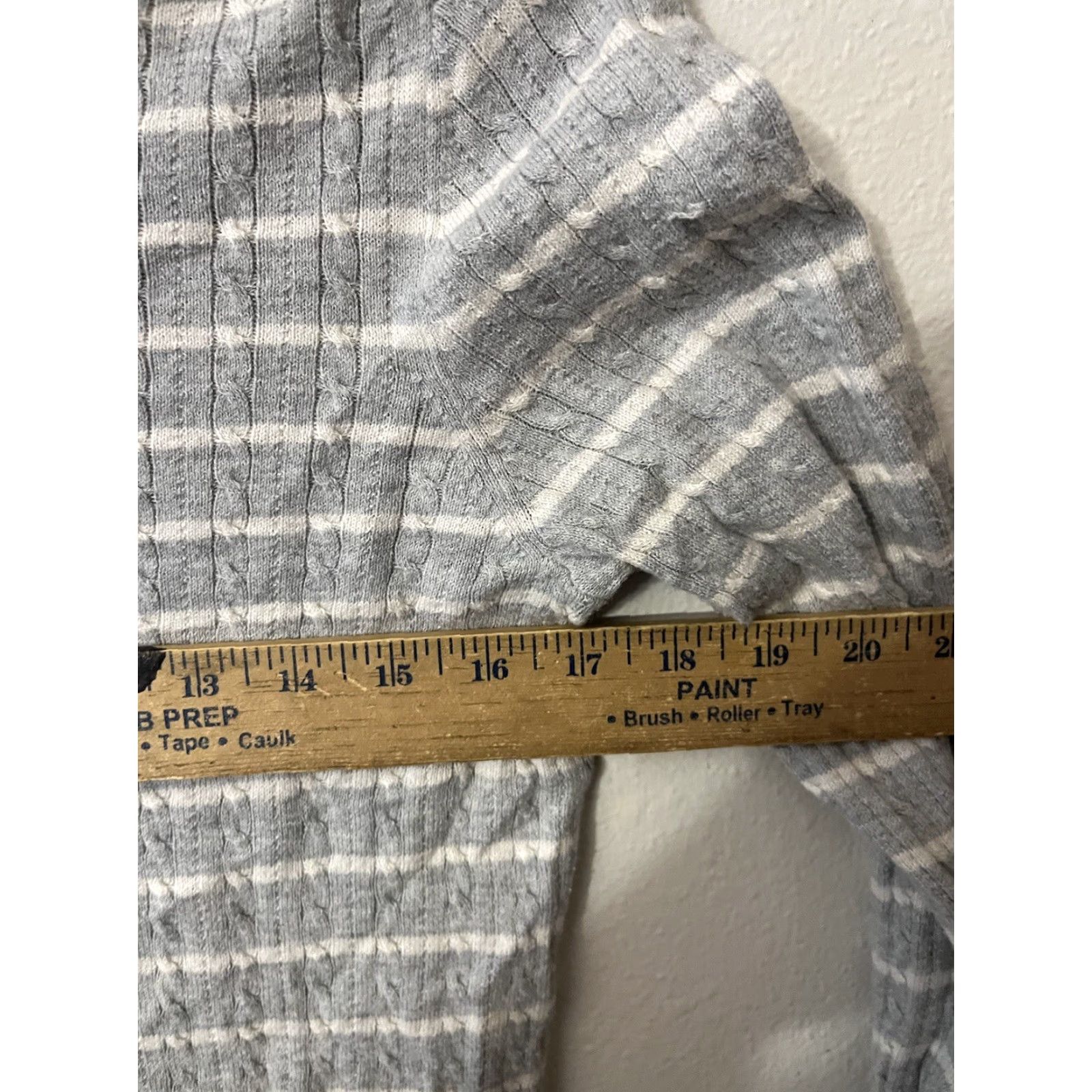 Banana Republic Banana Republic Women Crew Neck Sweater Size Medium Gray Striped Size M / US 6-8 / IT 42-44 - 5 Thumbnail