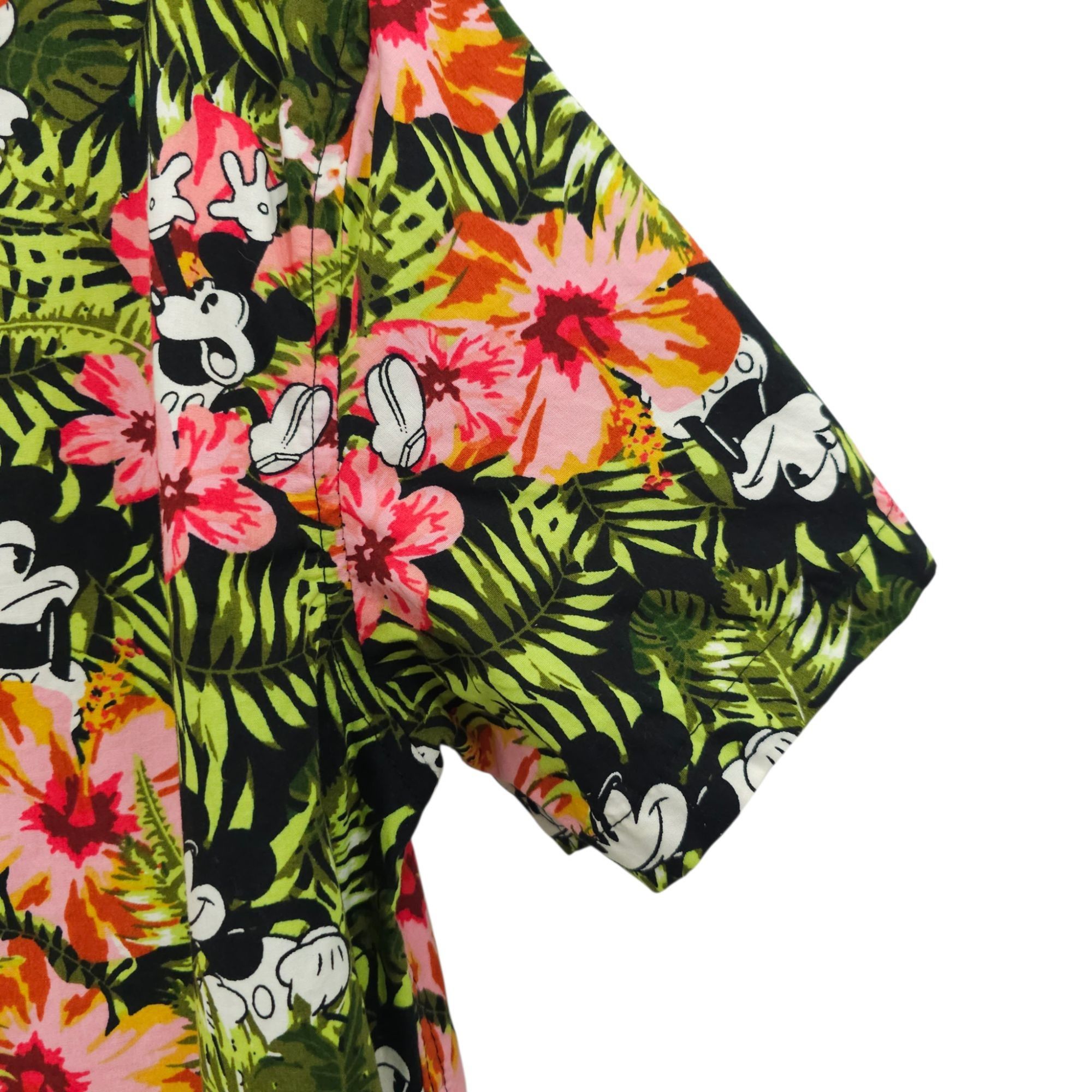 Disney Disney Mickey Mouse Button Down Shirt Small Tropical Floral Size US S / EU 44-46 / 1 - 18 Thumbnail