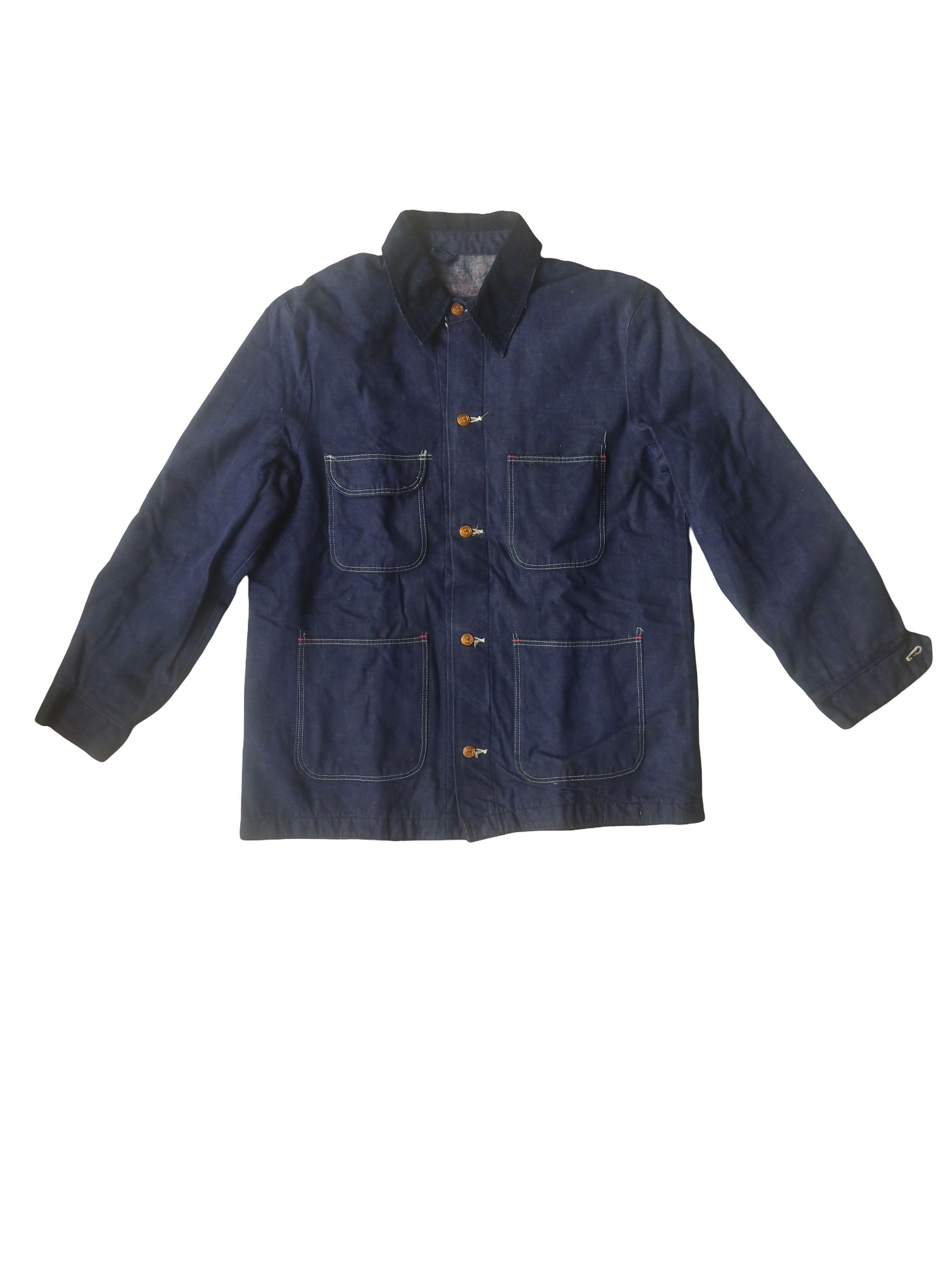 Wrangler 1970s Wrangler Blanket Lined Denim Chore Coat Barn Jacket Size US L / EU 52-54 / 3 - 1 Thumbnail