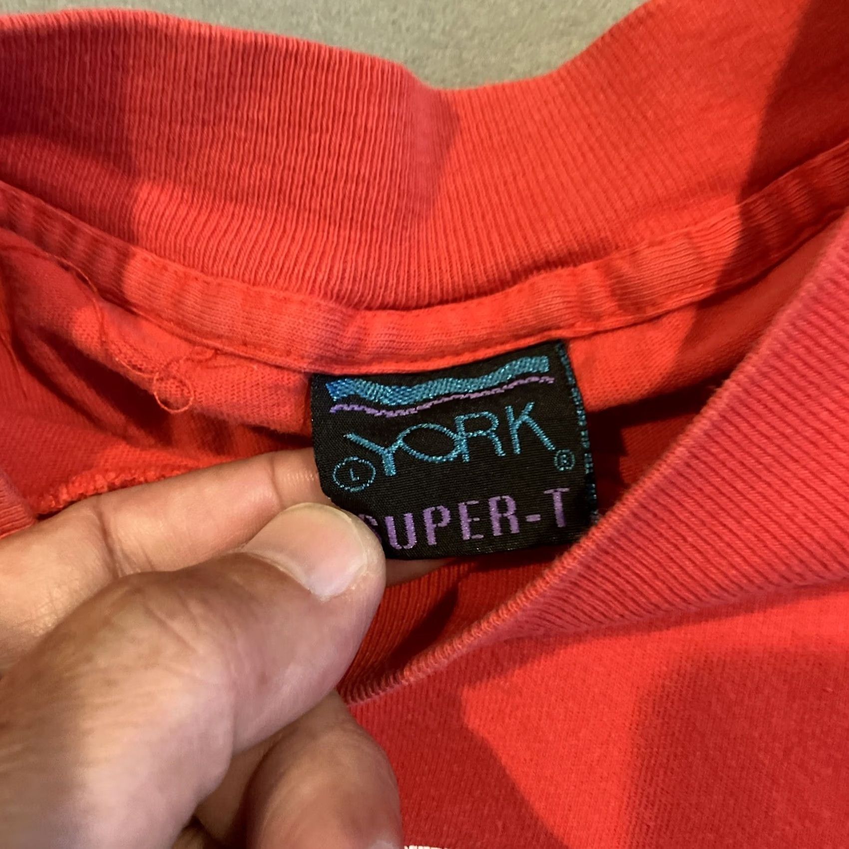 Vintage VINTAGE York Super T Red T Shirt Mens Large Desperadoes WITCO Rare Size US L / EU 52-54 / 3 - 3 Thumbnail