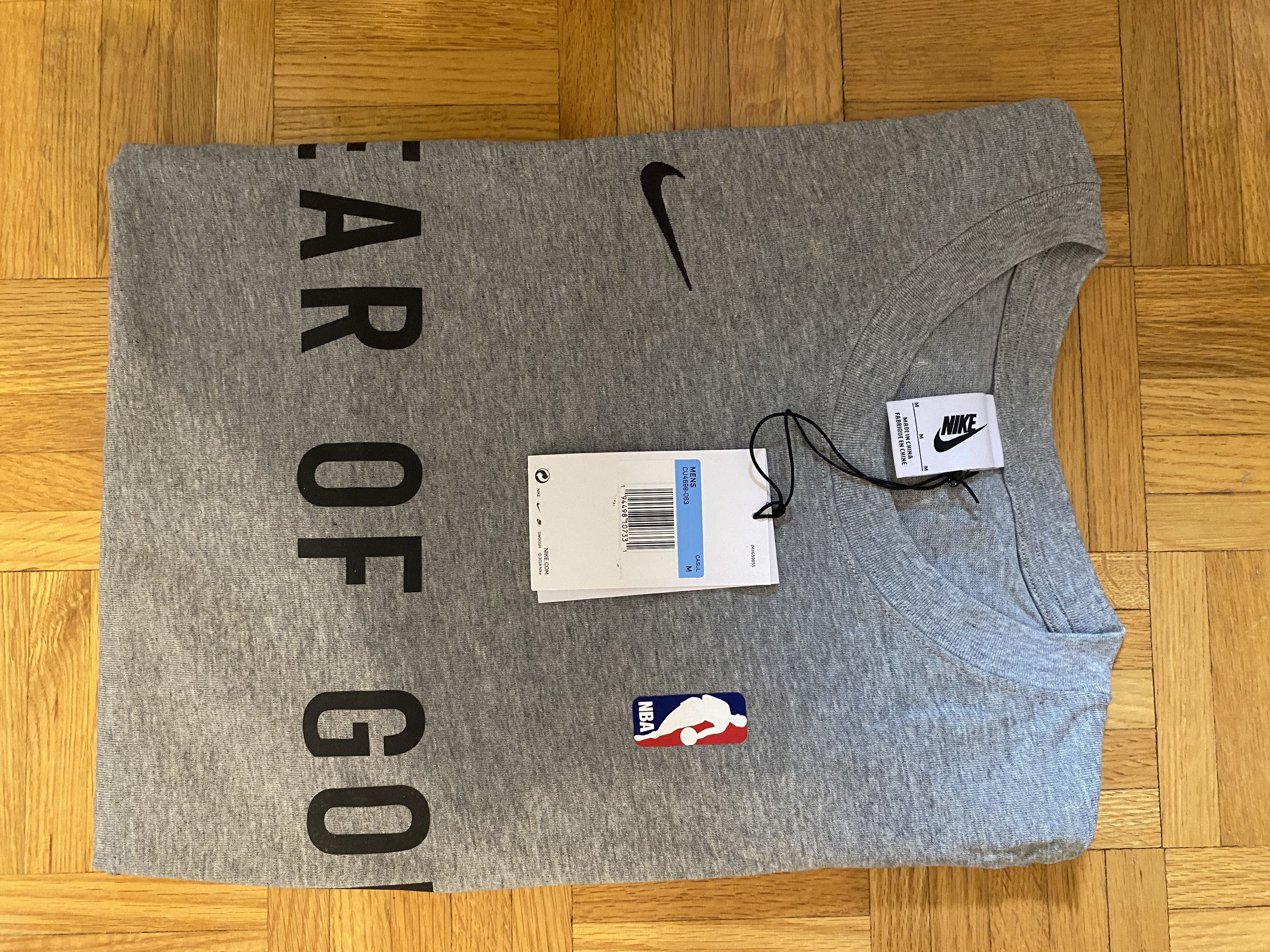Fear of God × Nike Fear of God x Nike Warm Up T-shirt Dark Grey Heather, M Size US M / EU 48-50 / 2 - 5 Thumbnail