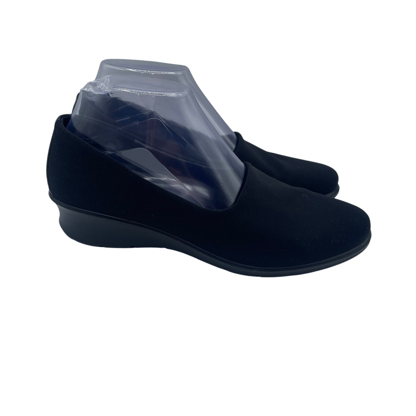 Ecco ECCO Felicia Leather Stretch Slip On Loafers Wedge Black 37 Size US 6.5 / IT 36.5 - 2 Thumbnail
