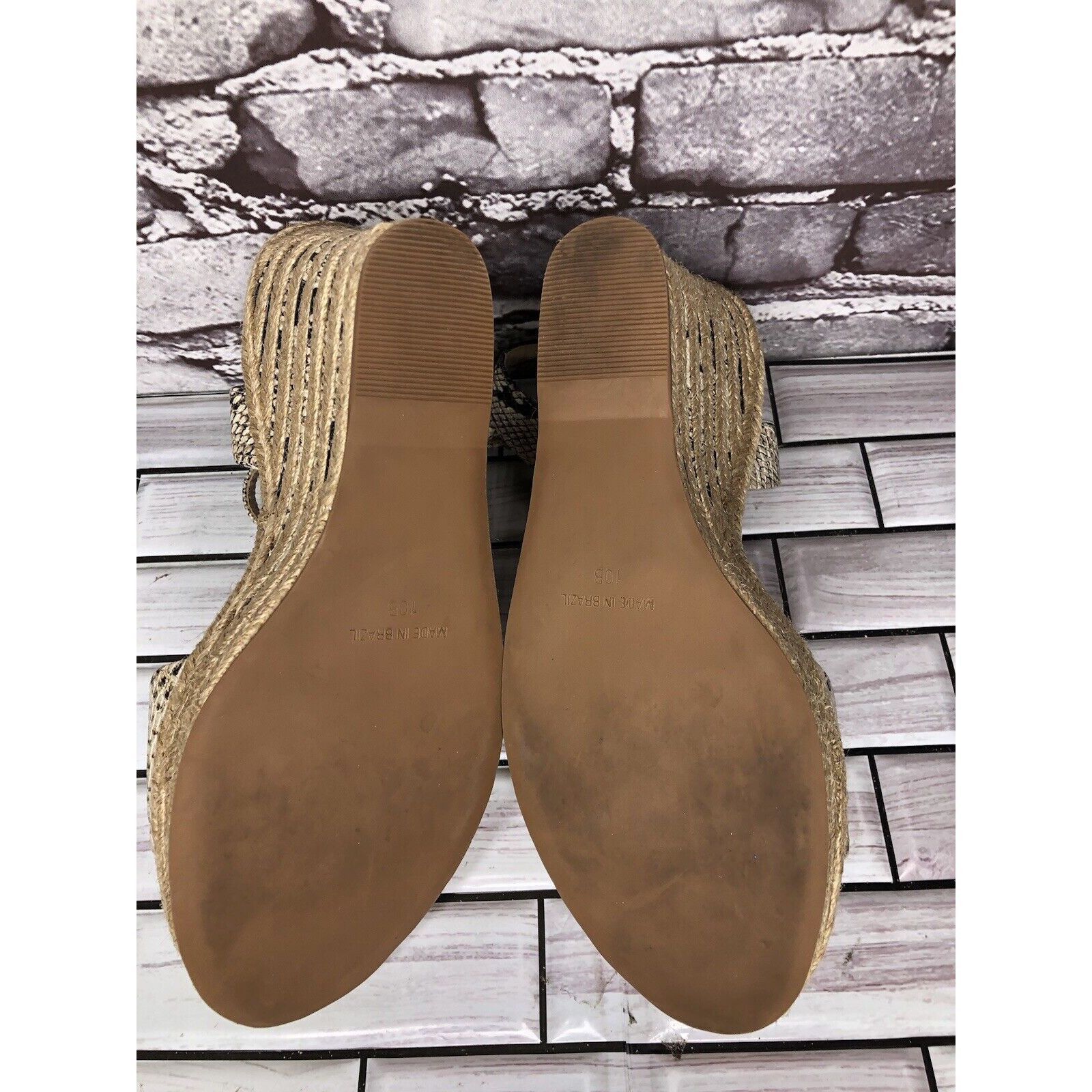 Vince Camuto Vince Camuto Marybell Ivory Leather Snake Wedge Espadrilles Size US 10.5 / IT 40.5 - 15 Thumbnail