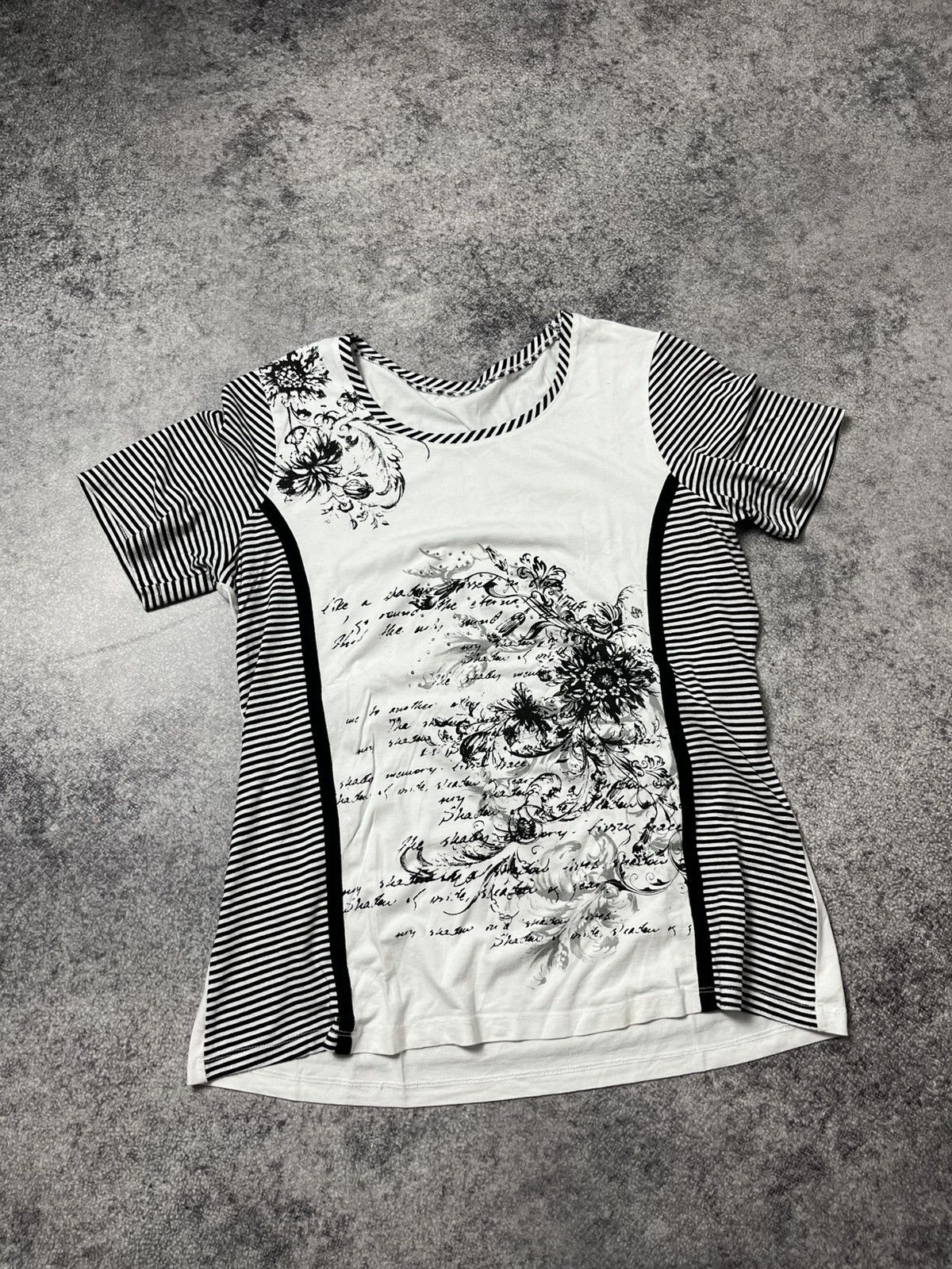 Hysteric Glamour 🔥00'S JUNIA WATANABE POEM JAPANESE VIBE T SHIRT FLOWER TEE Size L / US 10 / IT 46 - 6 Thumbnail
