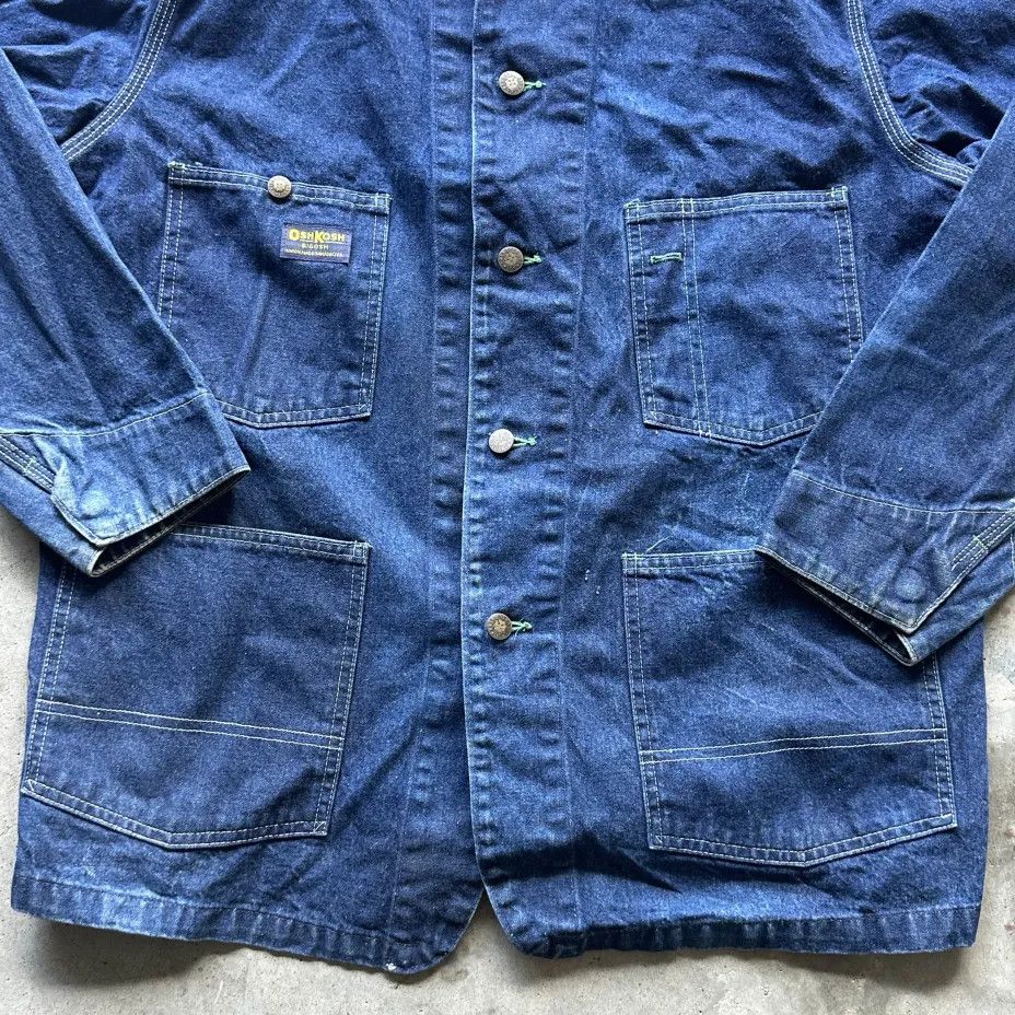 Oshkosh Vintage 60s 70s OshKosh Denim Chore Jacket Size 40R Size US M / EU 48-50 / 2 - 2 Thumbnail