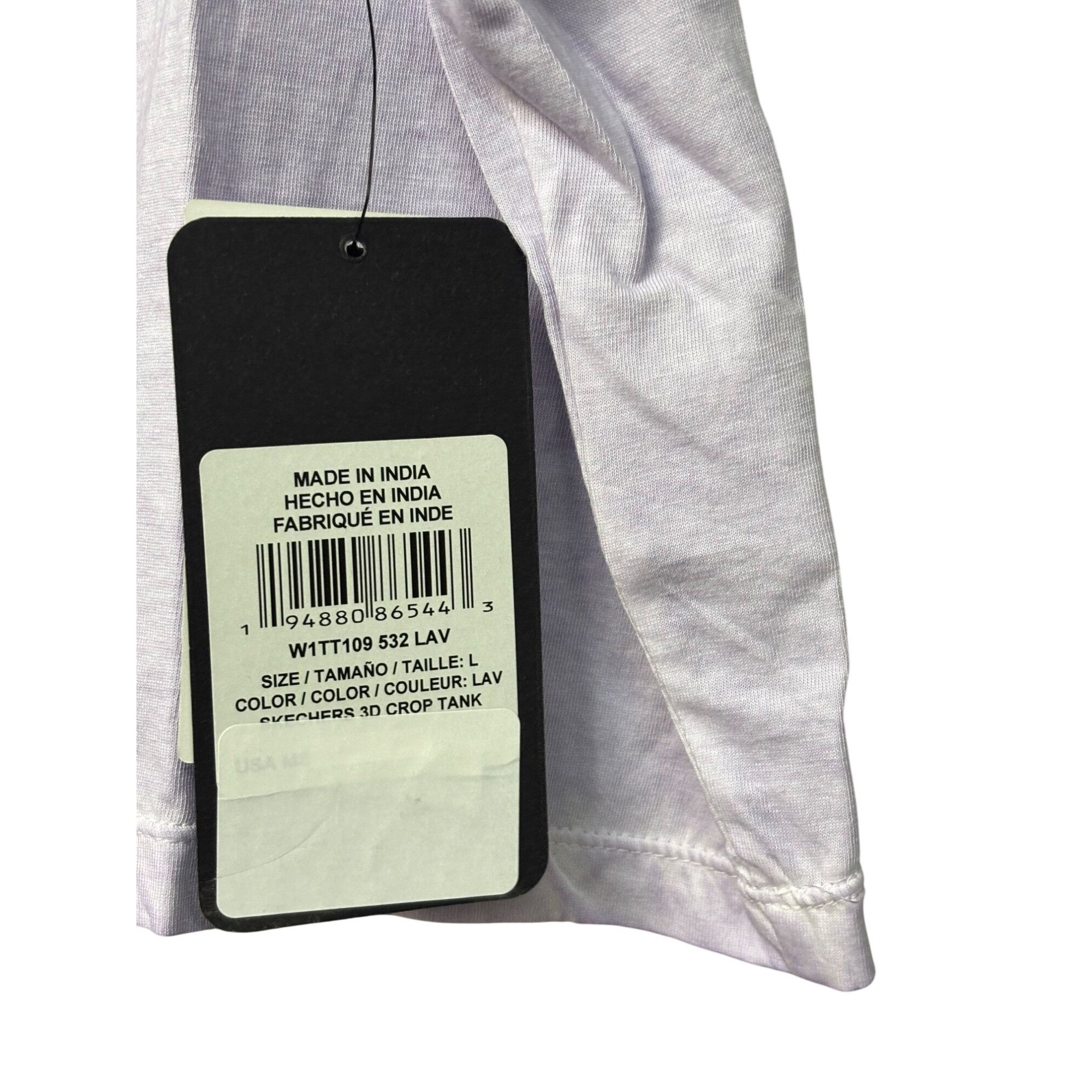 SKECHERS Skechers Apparel 3D Logo Crop Cotton Tank Top, Lavender, L Size L / US 10 / IT 46 - 7 Thumbnail