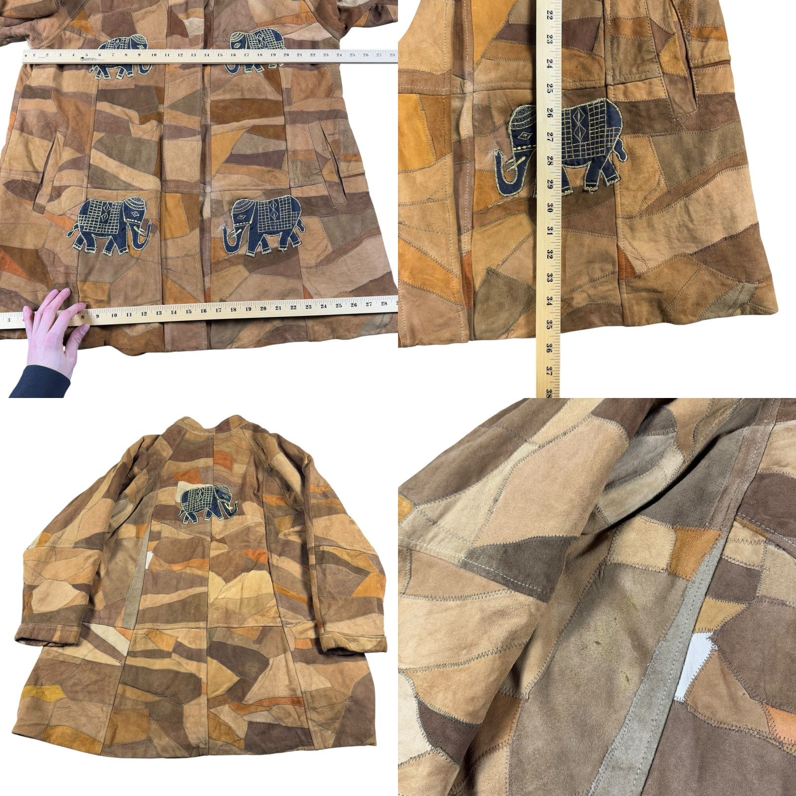Etro Vintage Suede Patchwork Jacket Women's XL Y2K Crochet Boho Hippie Retro Leather Inner Leather Size XL / US 12-14 / IT 48-50 - 8 Thumbnail