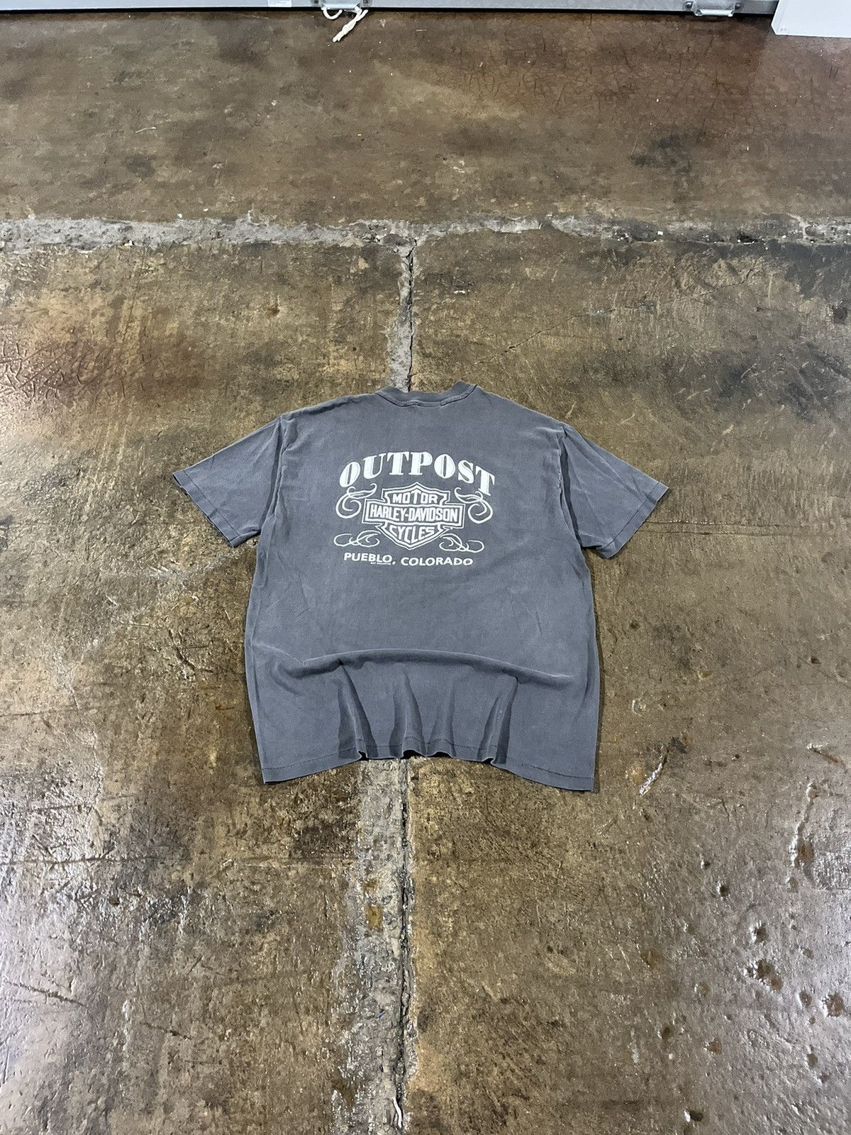 Harley Davidson × Vintage Crazy Vintage 90s Harley Davidson Faded Eagle Biker Tee Size US XL / EU 56 / 4 - 2 Thumbnail