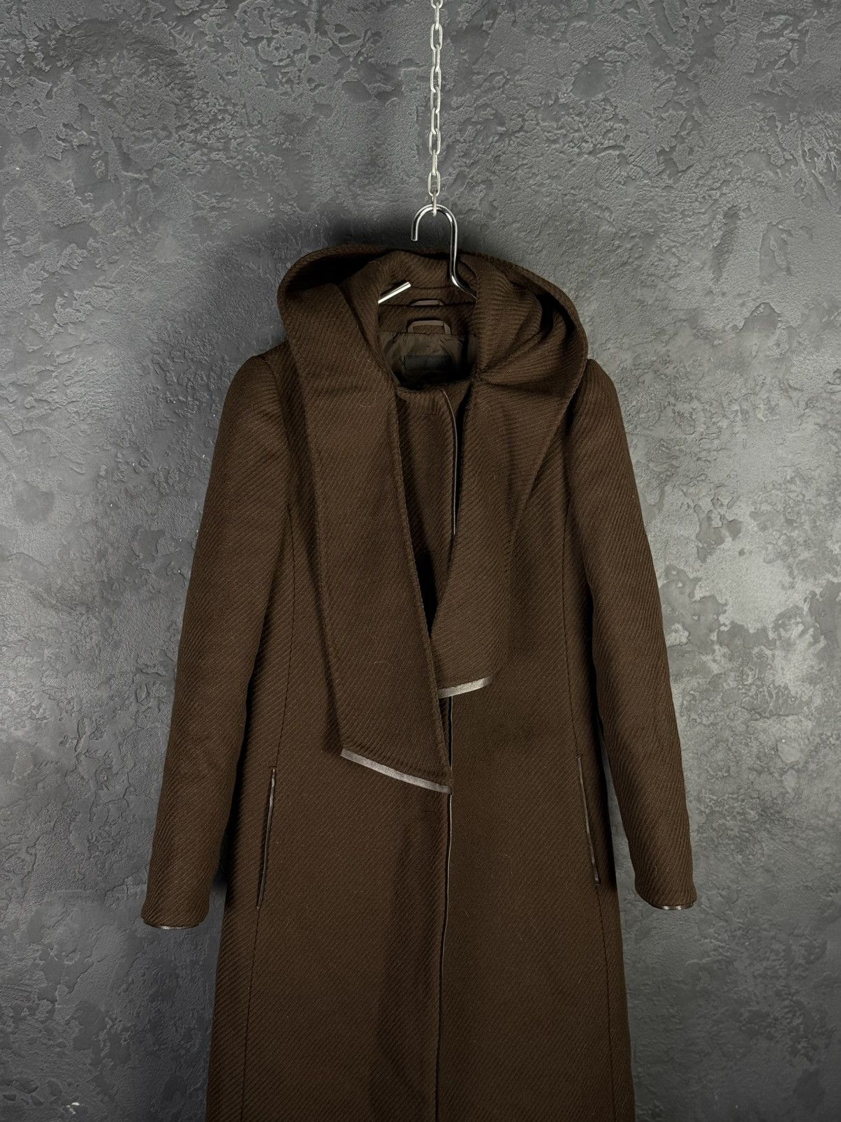 Prada Prada Women’s Hooded Brown Wool Long Coat Size S Size S / US 4 / IT 40 - 7 Thumbnail