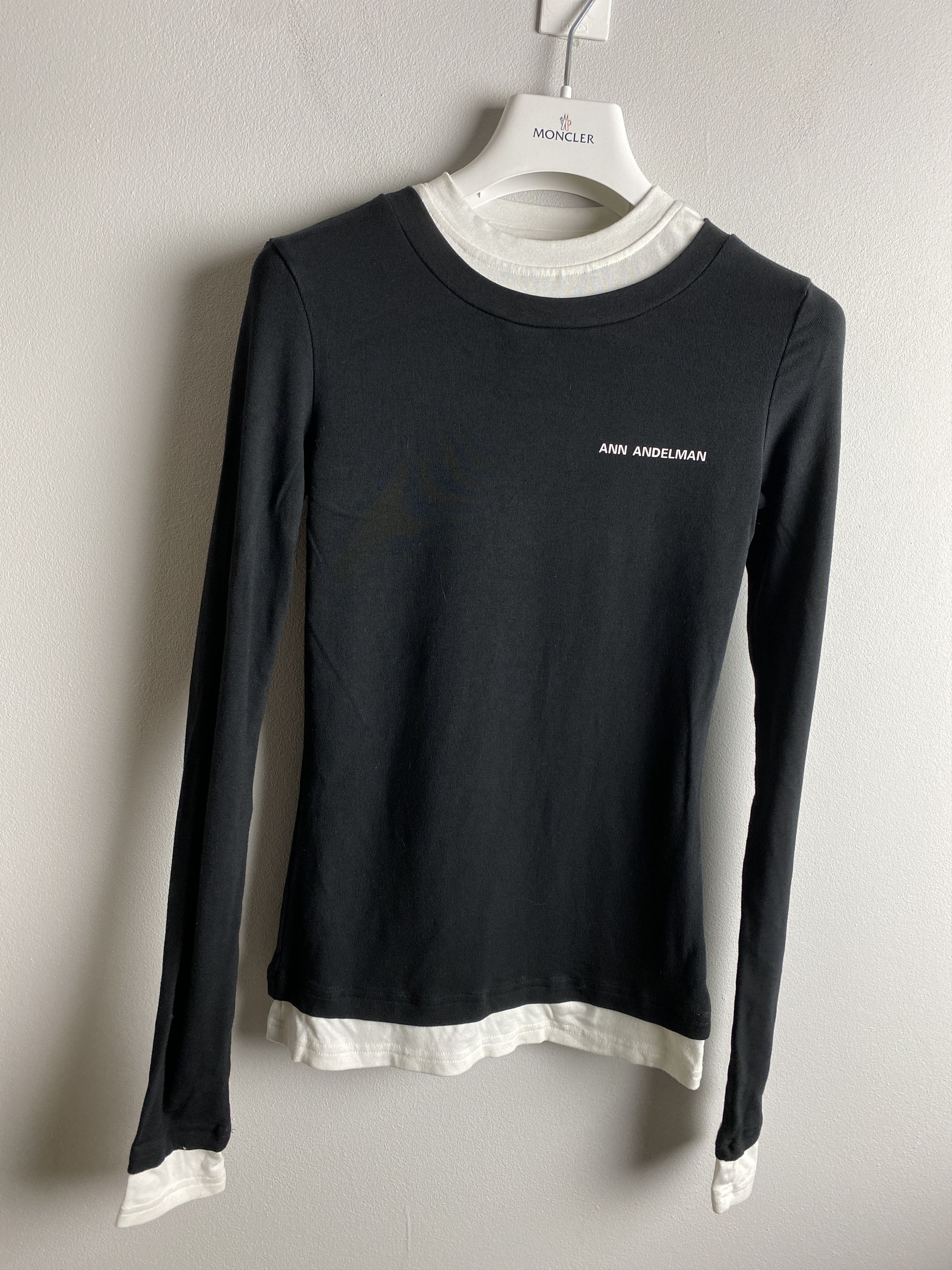 Designer Ann Andelman double layered long sleeve t-shirt tee Size L / US 10 / IT 46 - 1 Thumbnail