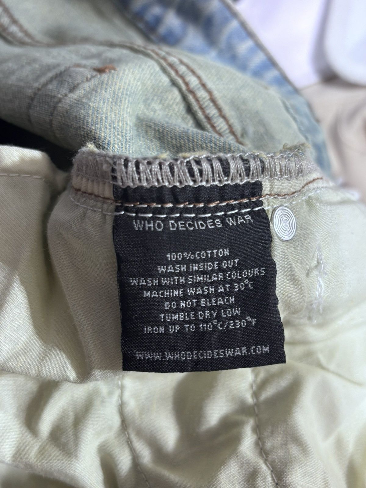Who Decides War Who Decides War Rhinestone Washed Denim Sky Size US 30 / EU 46 - 11 Thumbnail