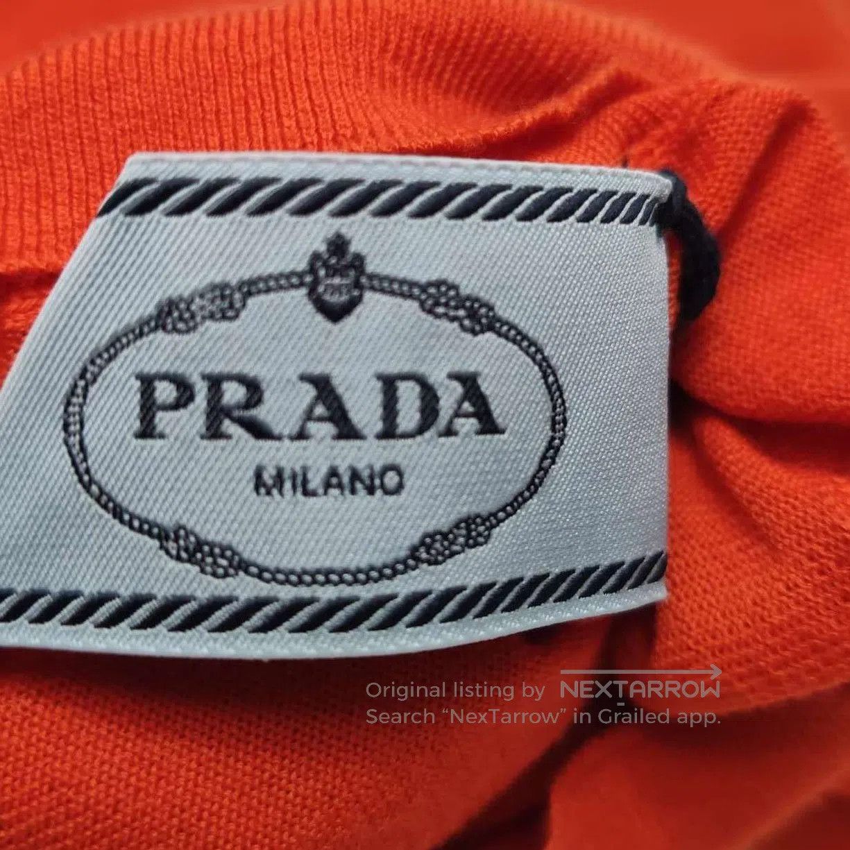 Prada Prada Orange Logo Turtleneck Sweater for Women . Size XXS / US 00 / IT 34 - 4 Thumbnail