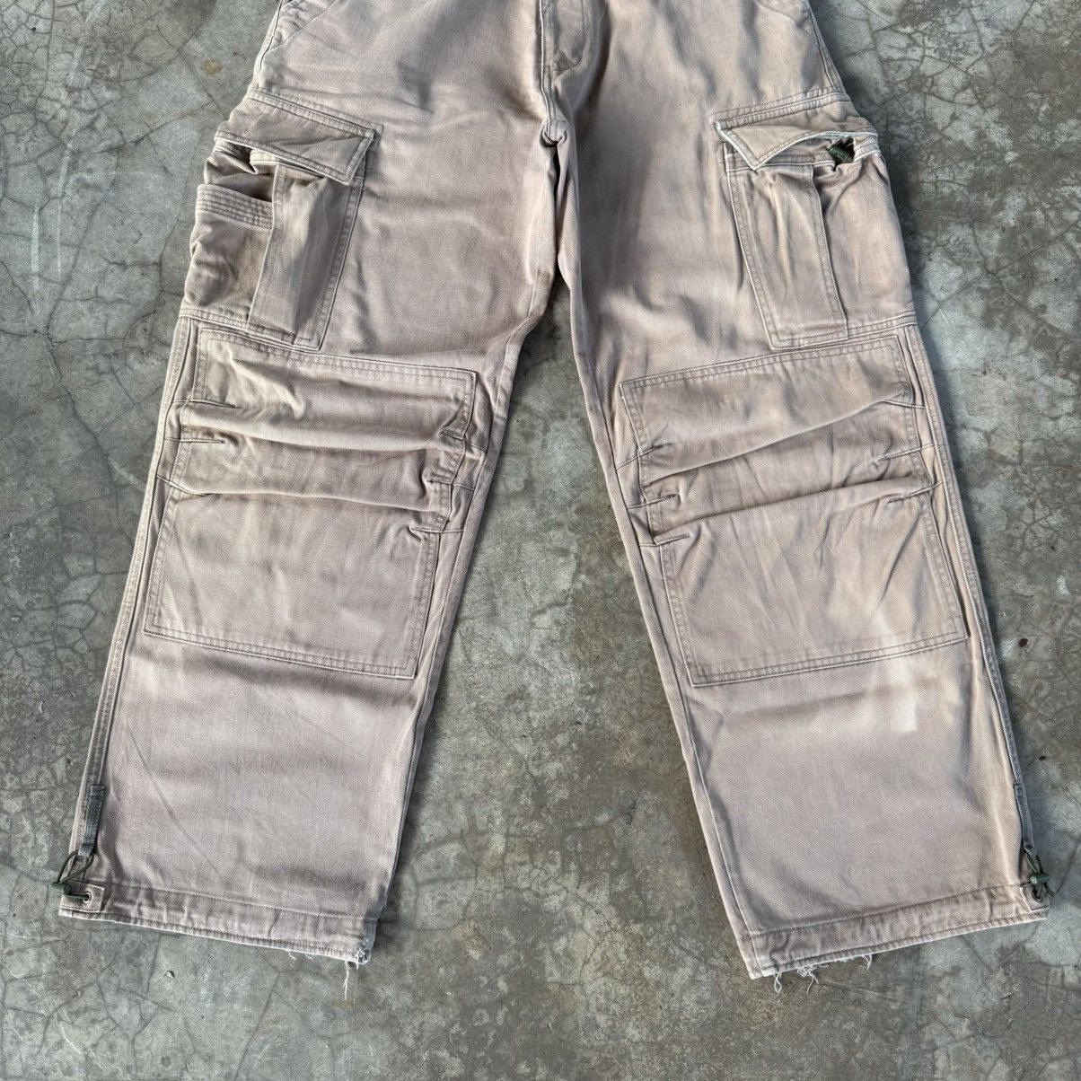 Japanese Brand Vintage Sunny Clouds Faded Brown Cargo Pants W31 Size US 31 - 4 Thumbnail