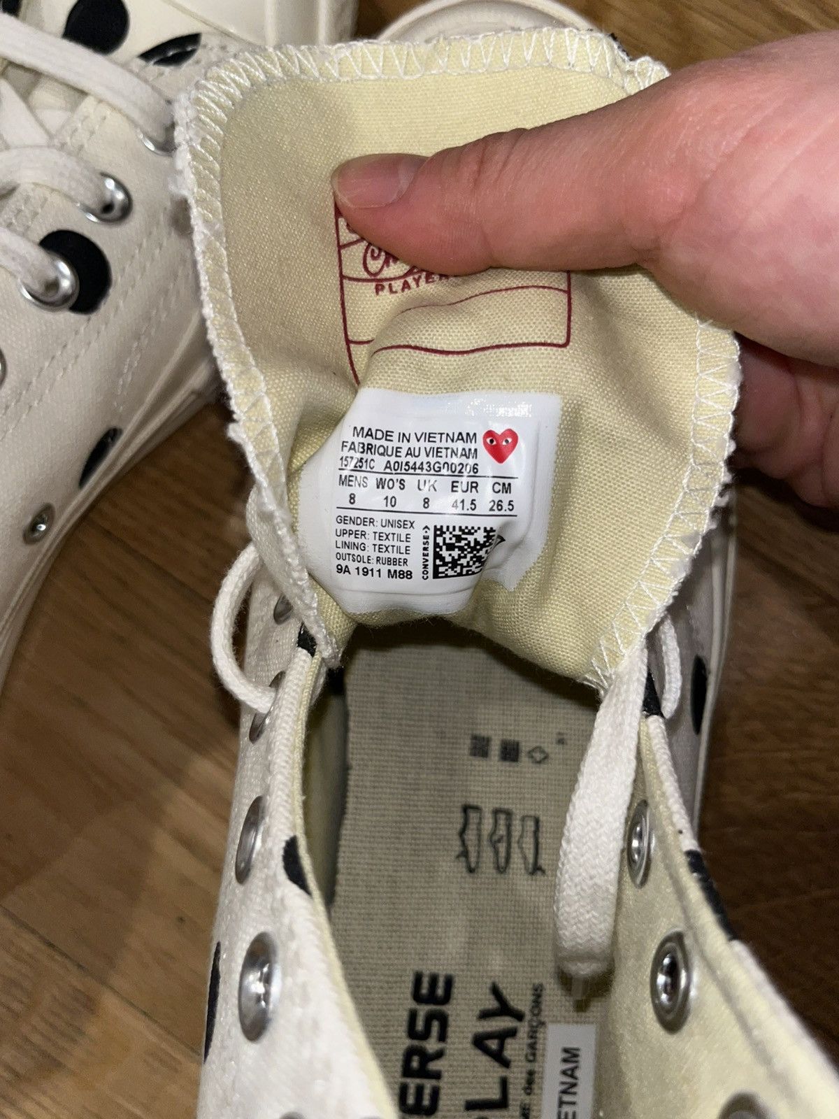 Comme des Garcons PLAY × Converse Comme des garcons Play x Converse Chuck 70 polka dot Size US 8 / EU 41 - 7 Thumbnail
